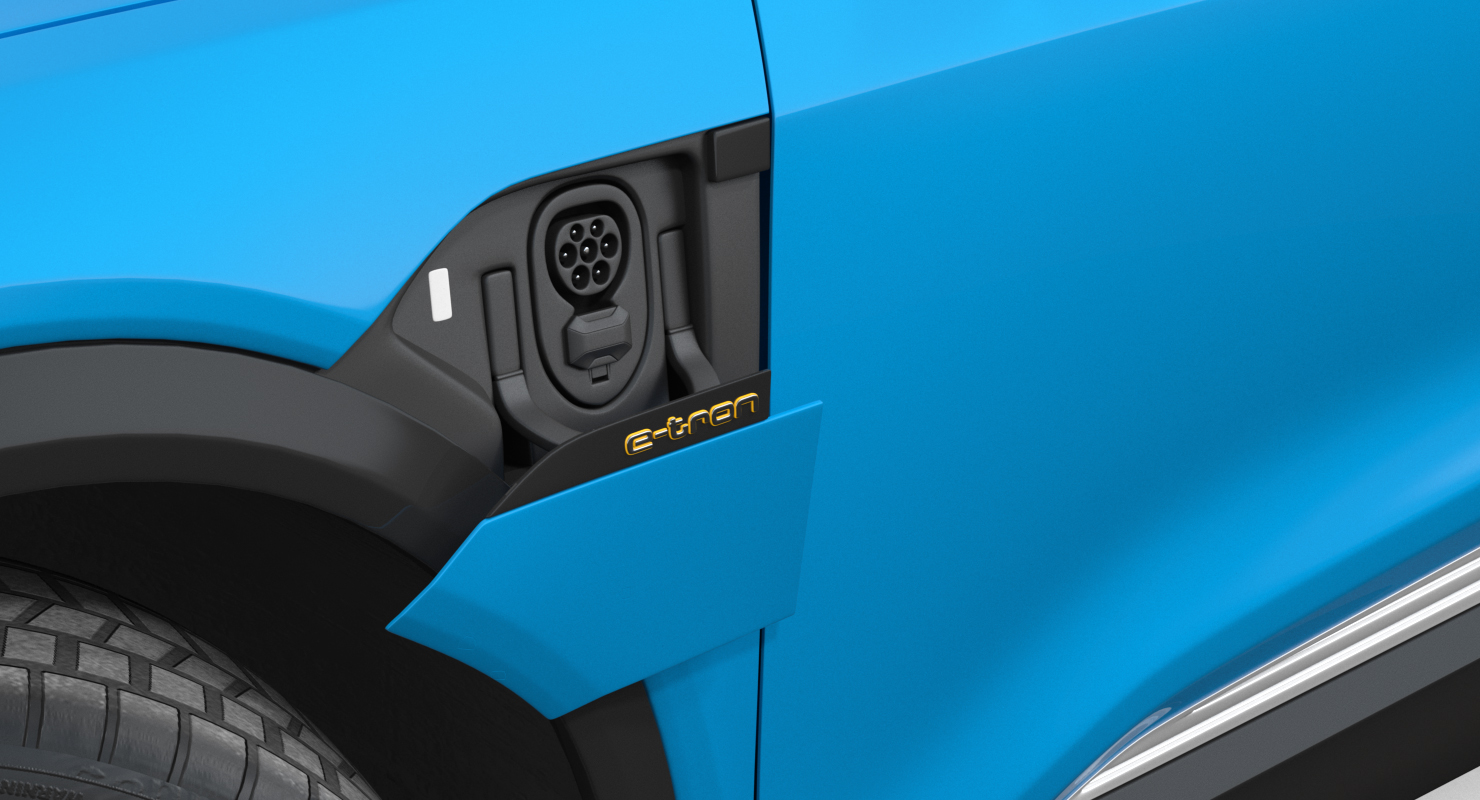 3D Audi E-tron Rigged model