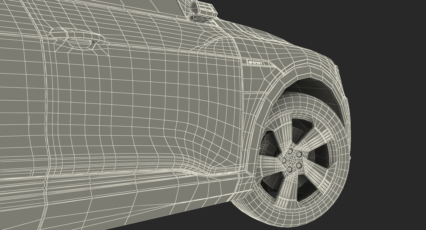 3D Audi E-tron Rigged model