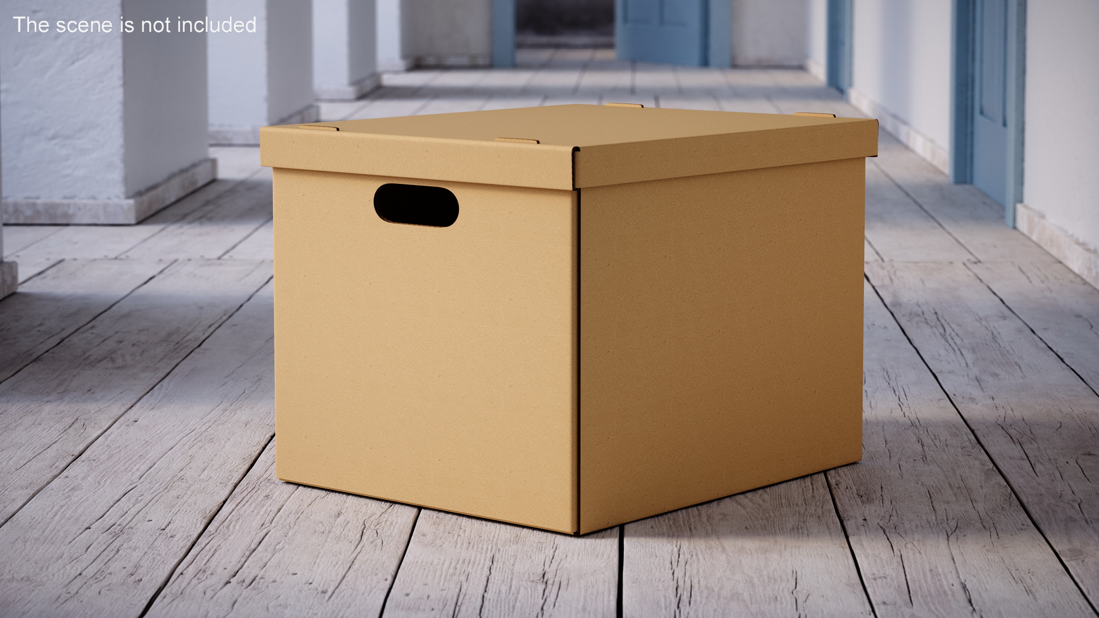 3D Cardboard Box model