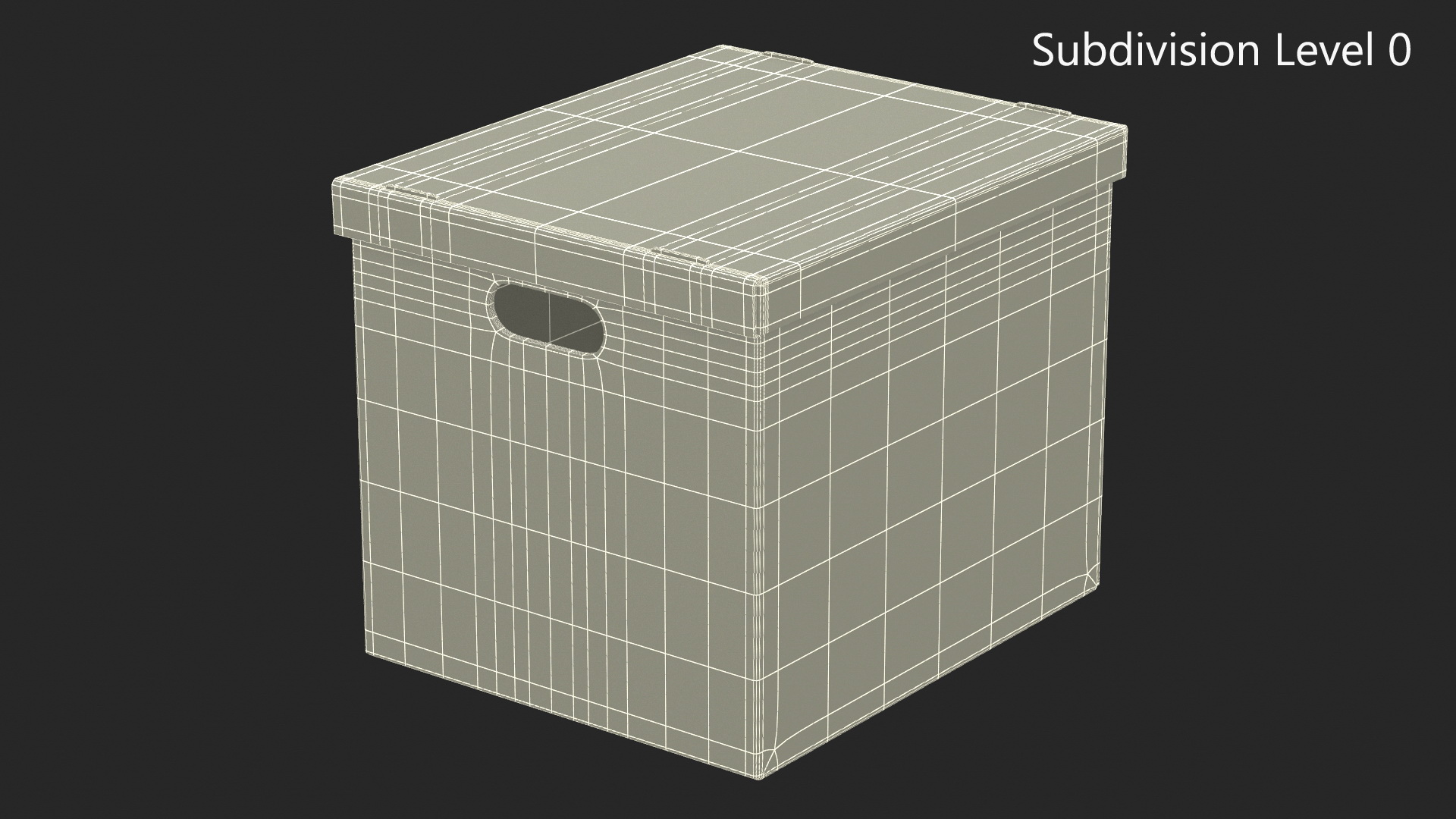3D Cardboard Box model