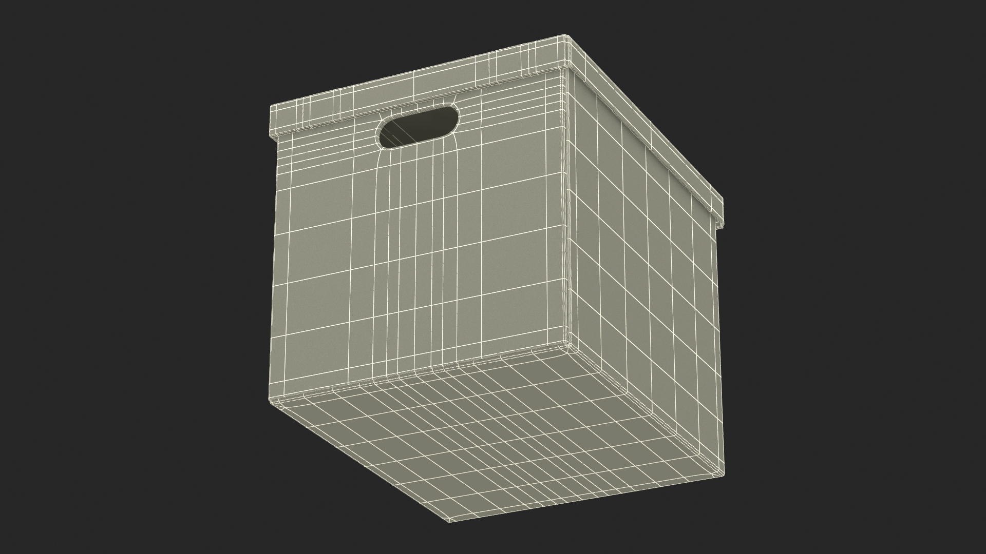 3D Cardboard Box model