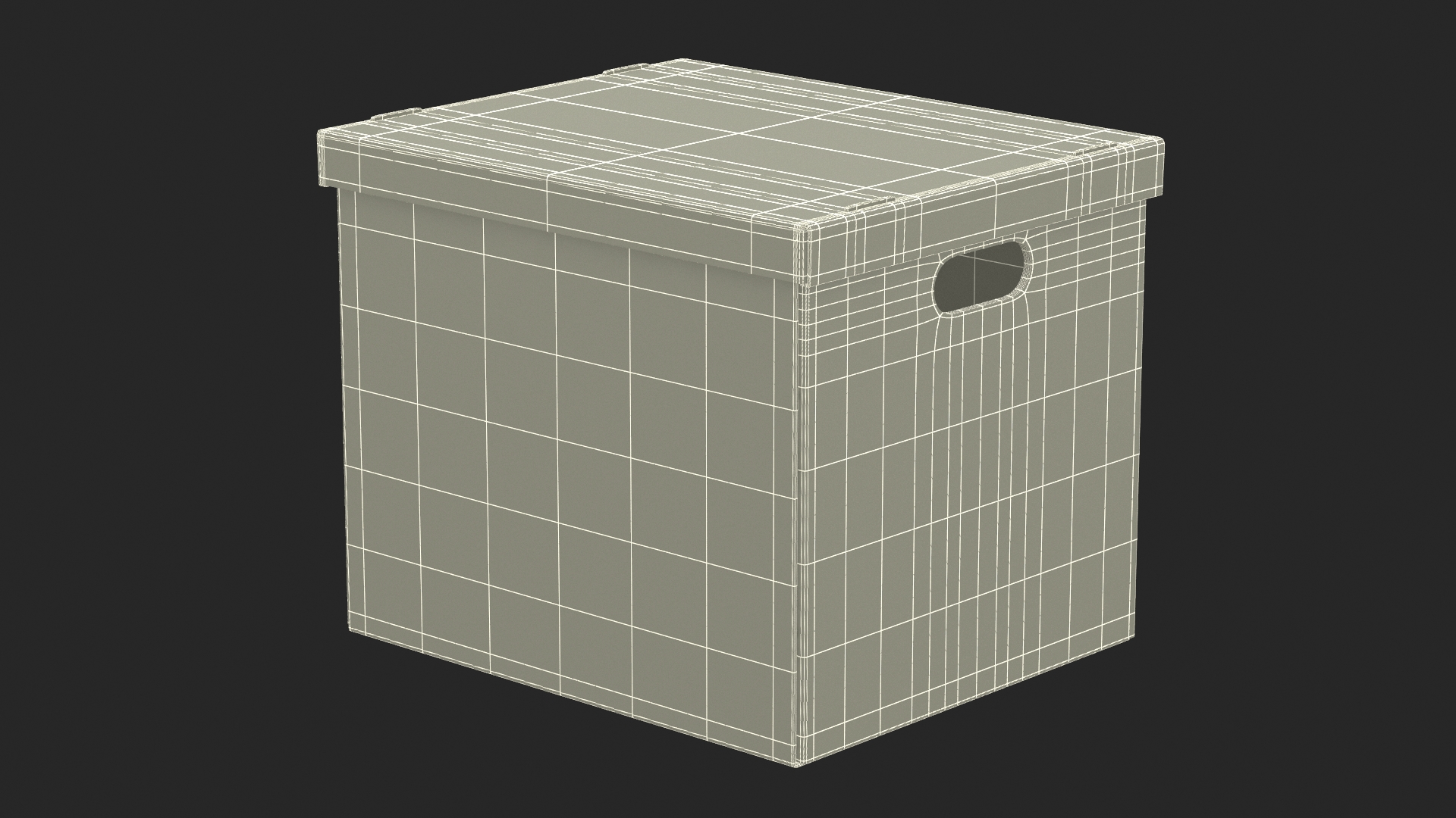 3D Cardboard Box model