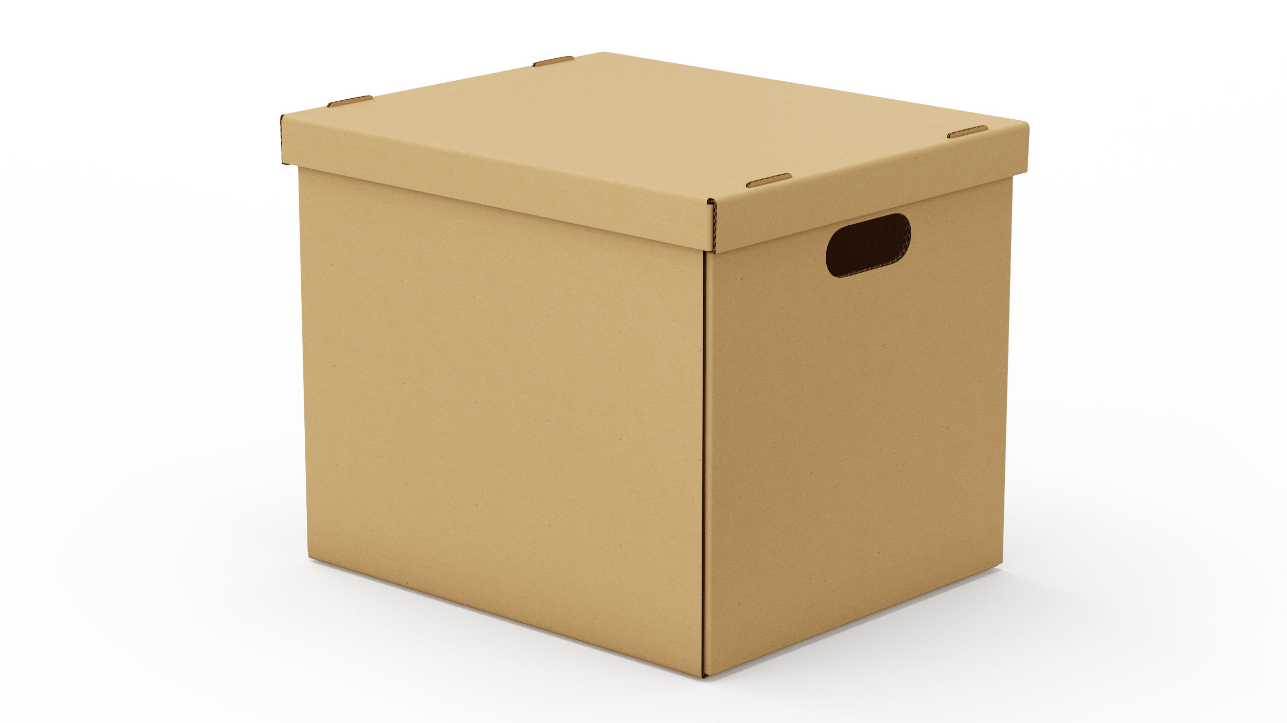 3D Cardboard Box model