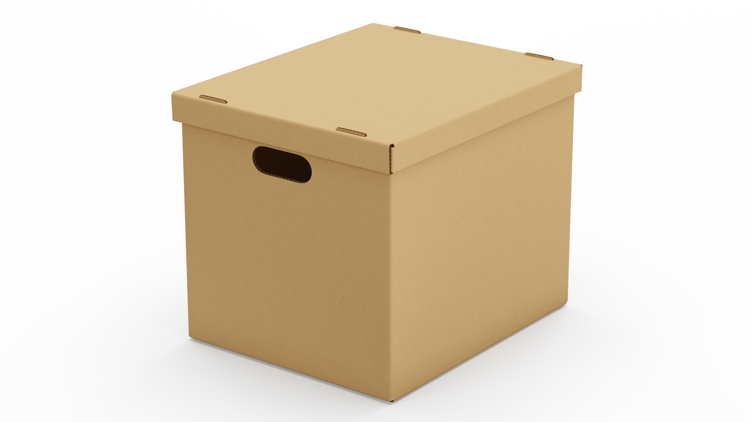 3D Cardboard Box model
