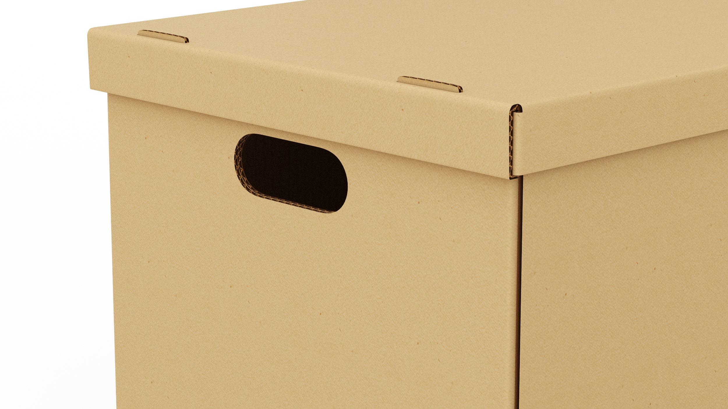 3D Cardboard Box model