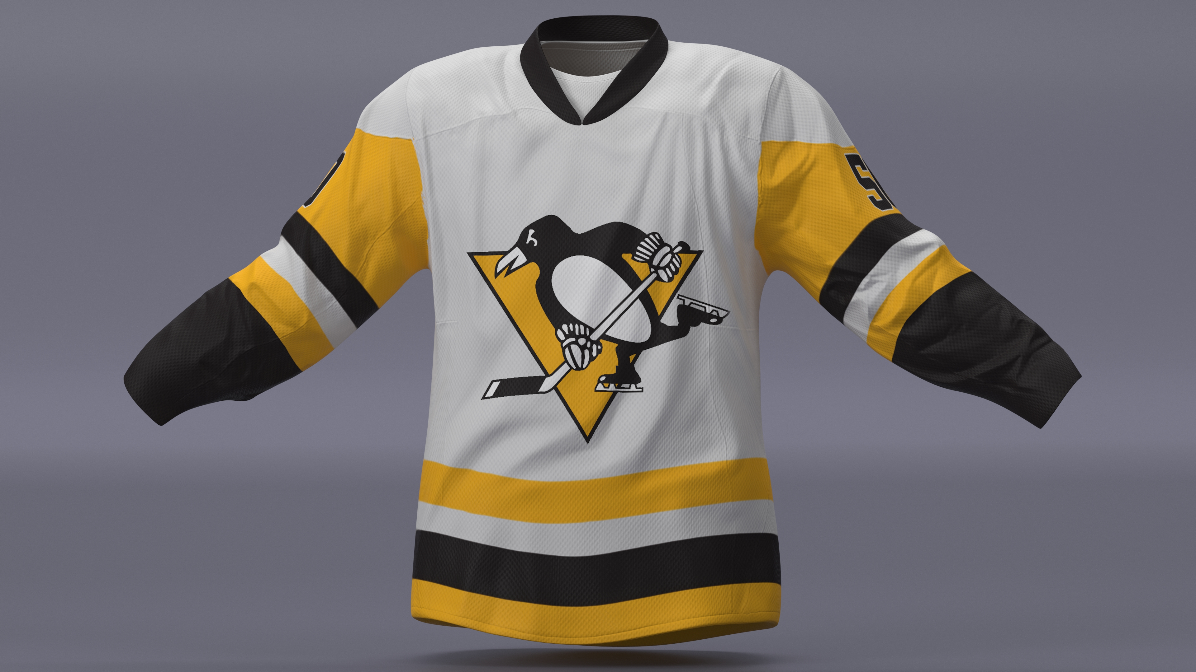 3D Hockey Jersey Pittsburgh Penguins model