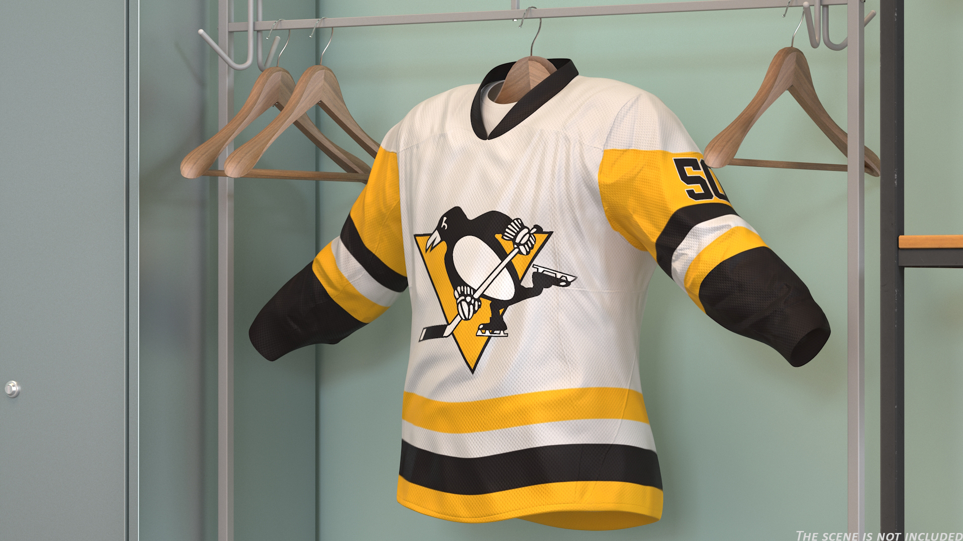 3D Hockey Jersey Pittsburgh Penguins model