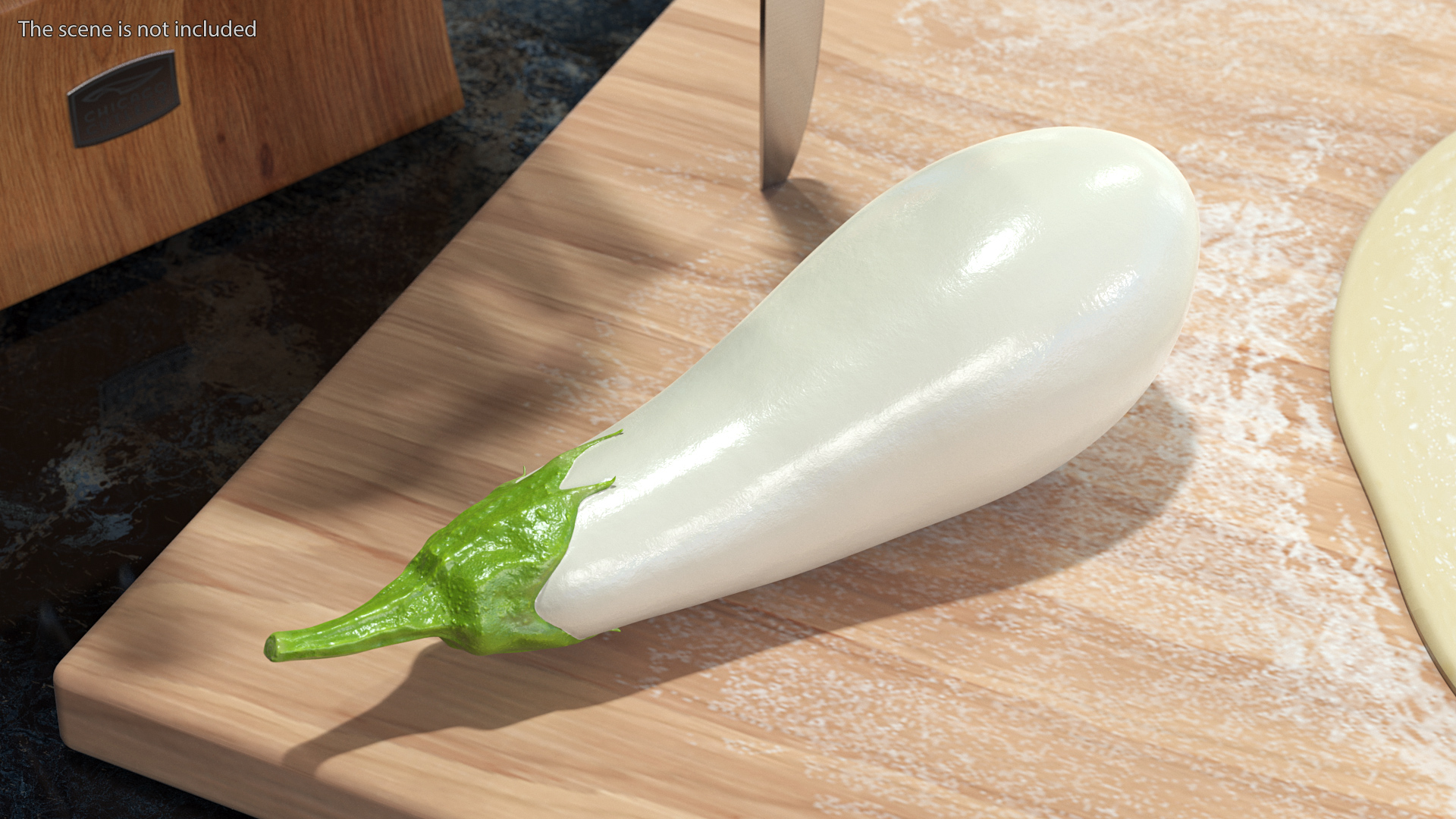 Italian White Eggplant 3D