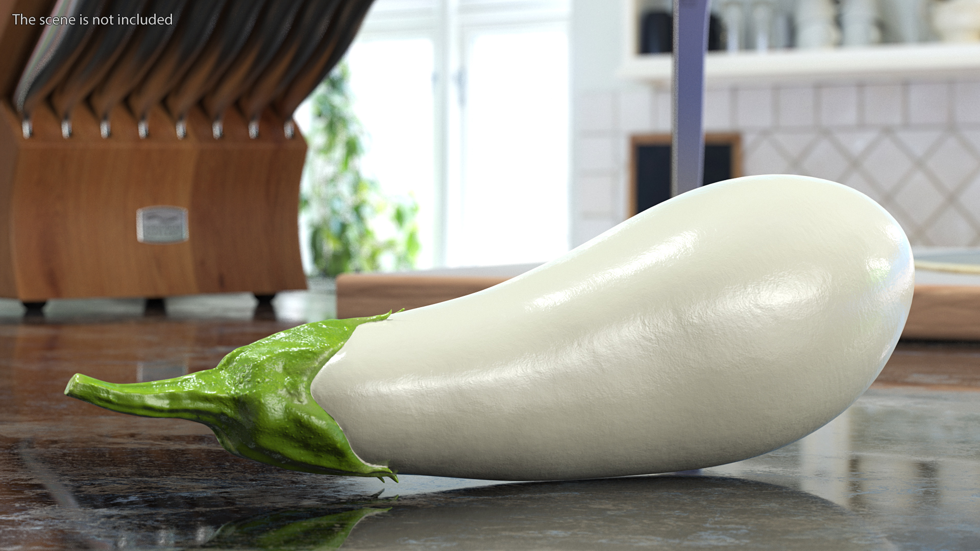 Italian White Eggplant 3D