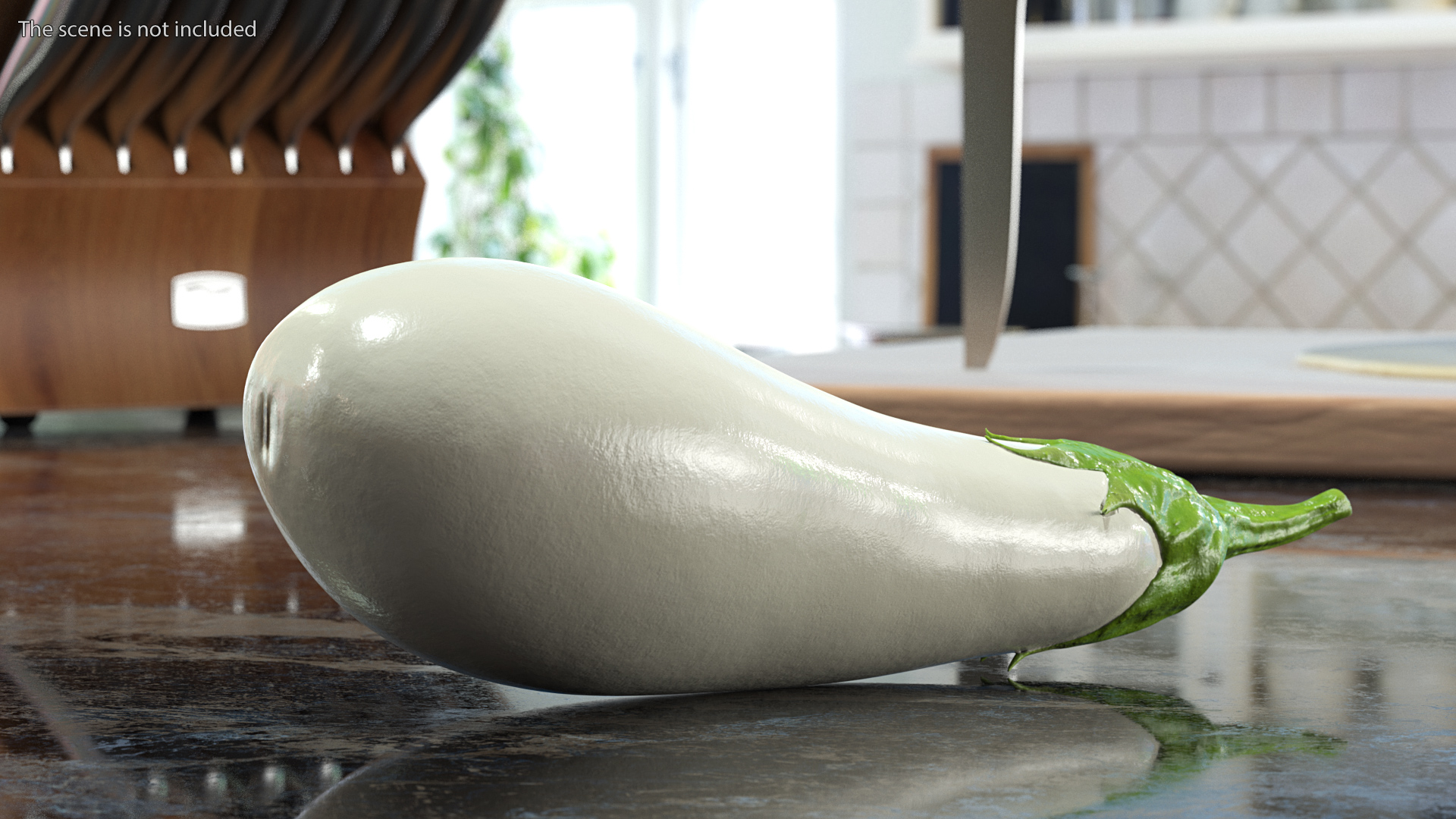 Italian White Eggplant 3D