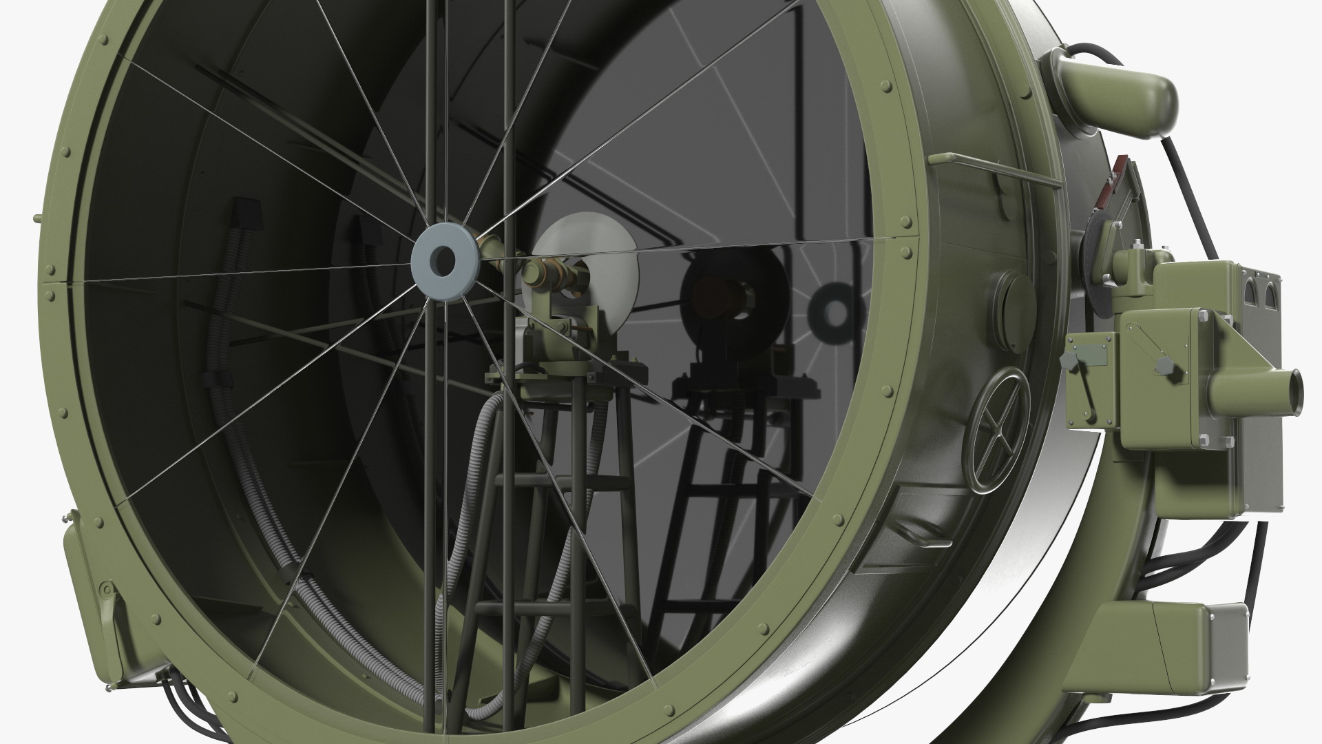 3D model Military Anti Aircraft Searchlight New Rigged