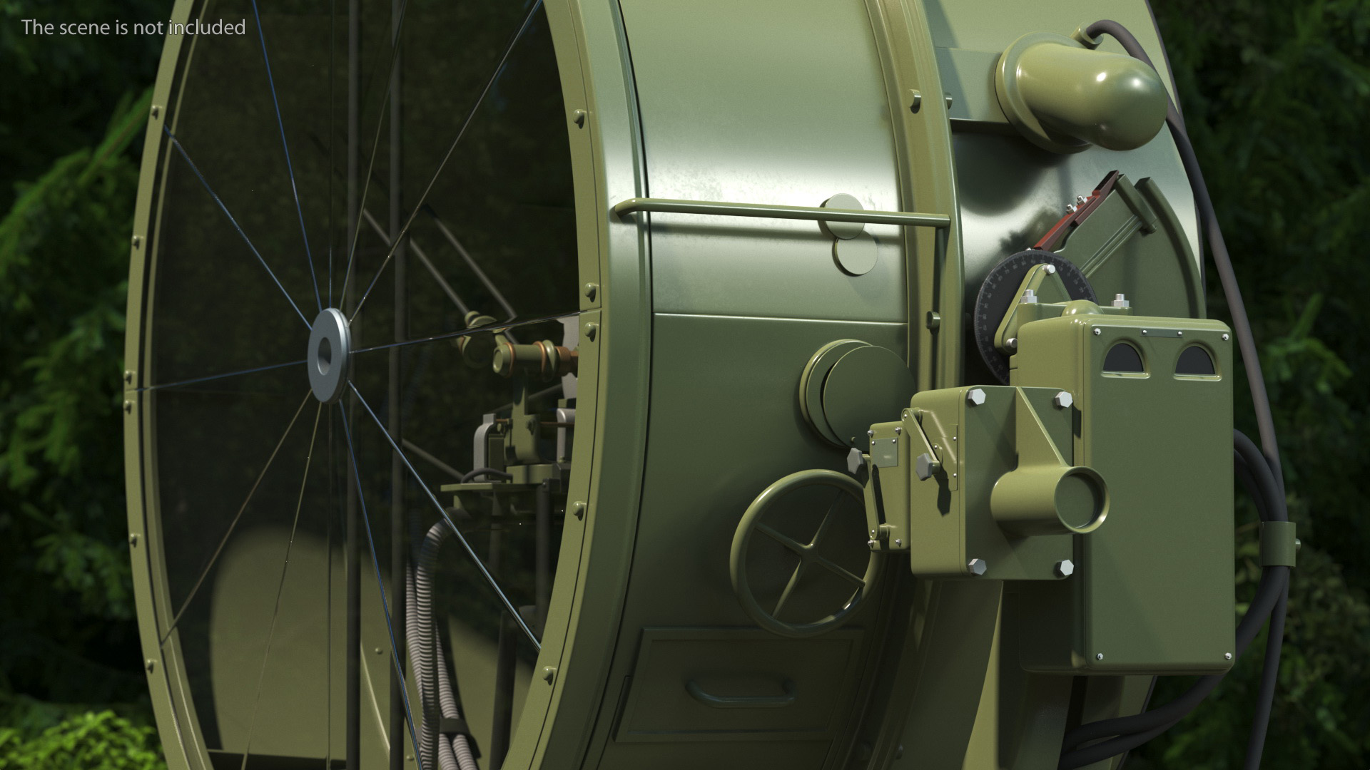3D model Military Anti Aircraft Searchlight New Rigged