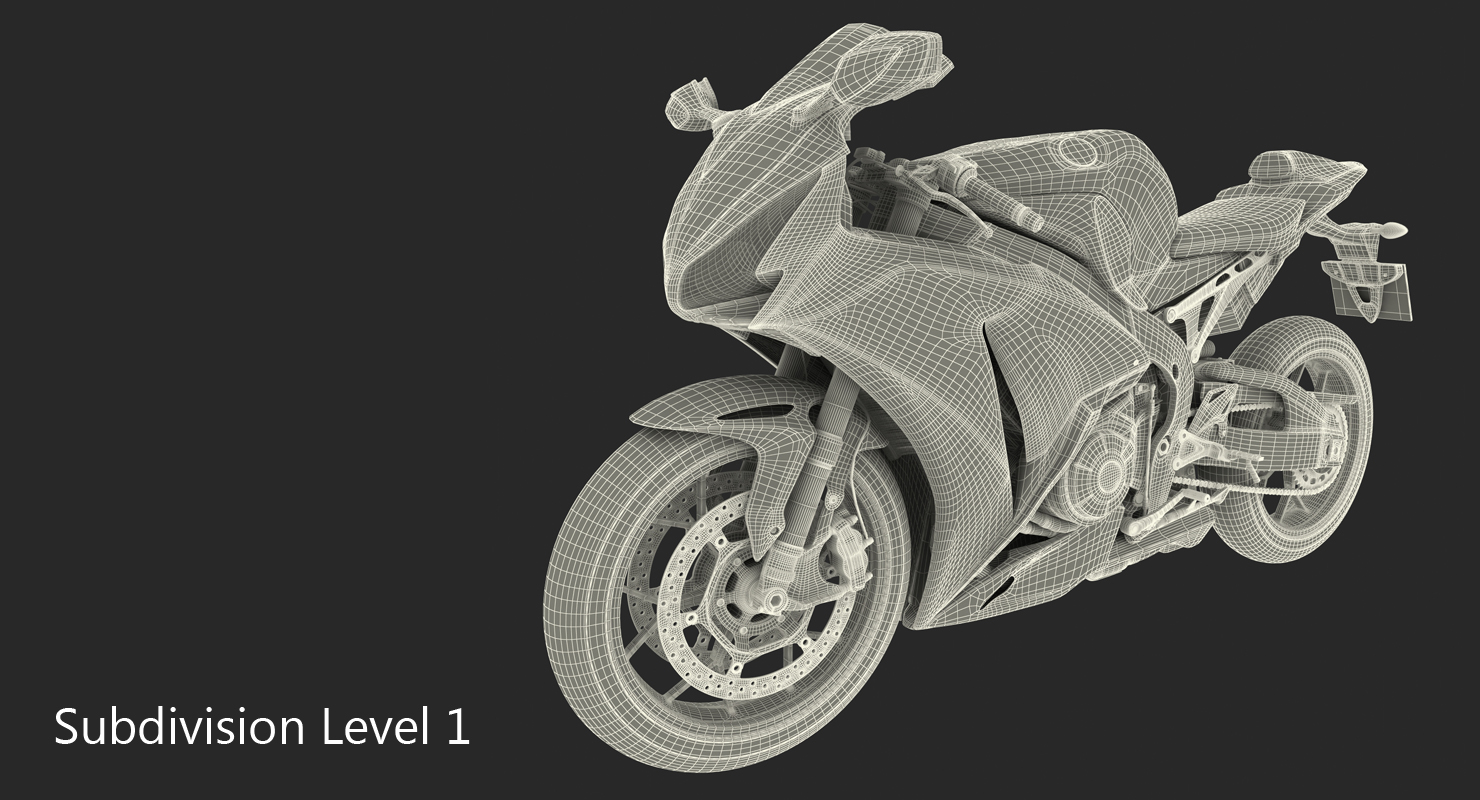 3D Sport Motorcycles Honda Fireblade 2017 model