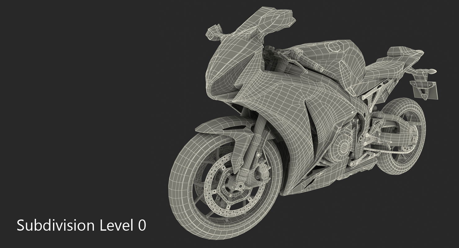 3D Sport Motorcycles Honda Fireblade 2017 model