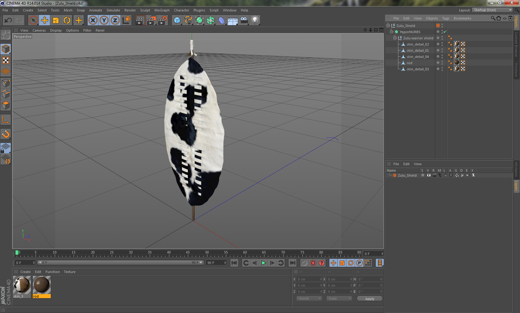 3D Zulu Shield