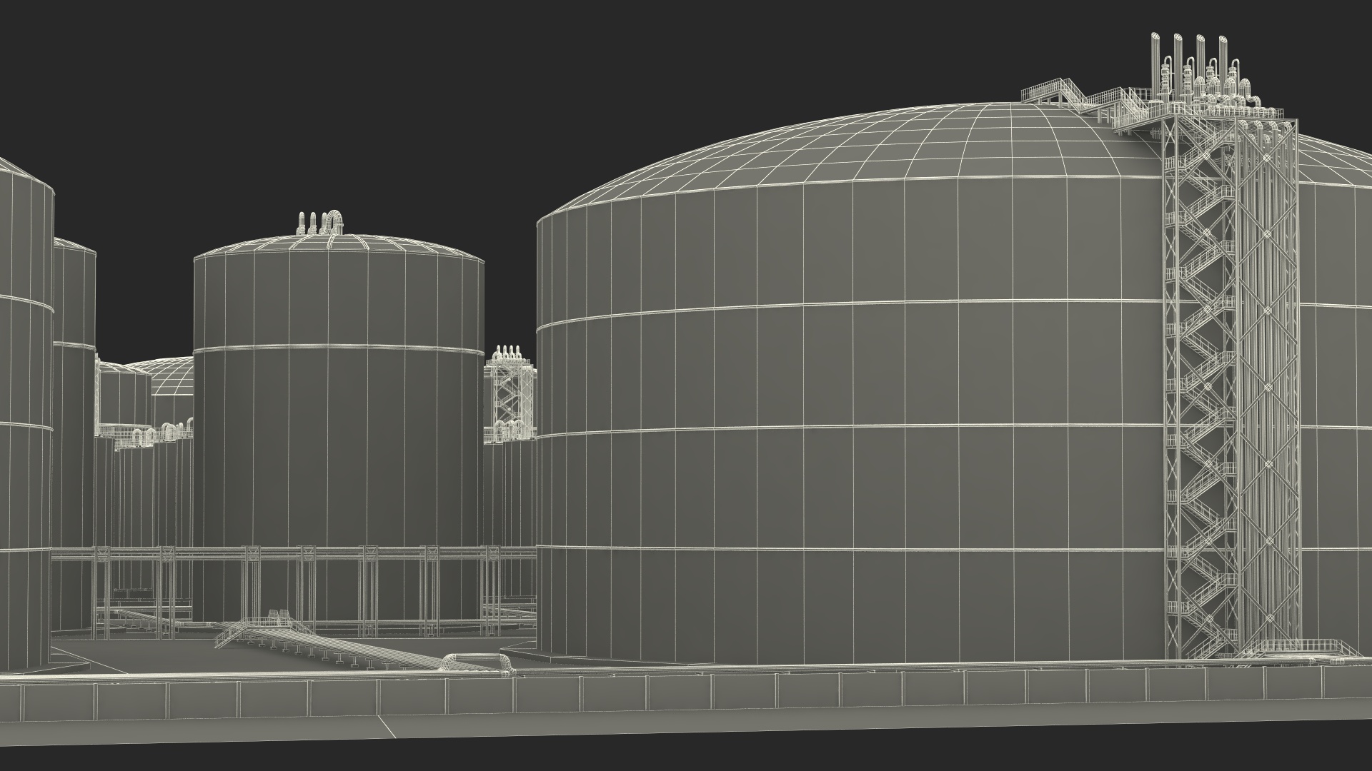 3D model Liquefied Natural Gas Terminal