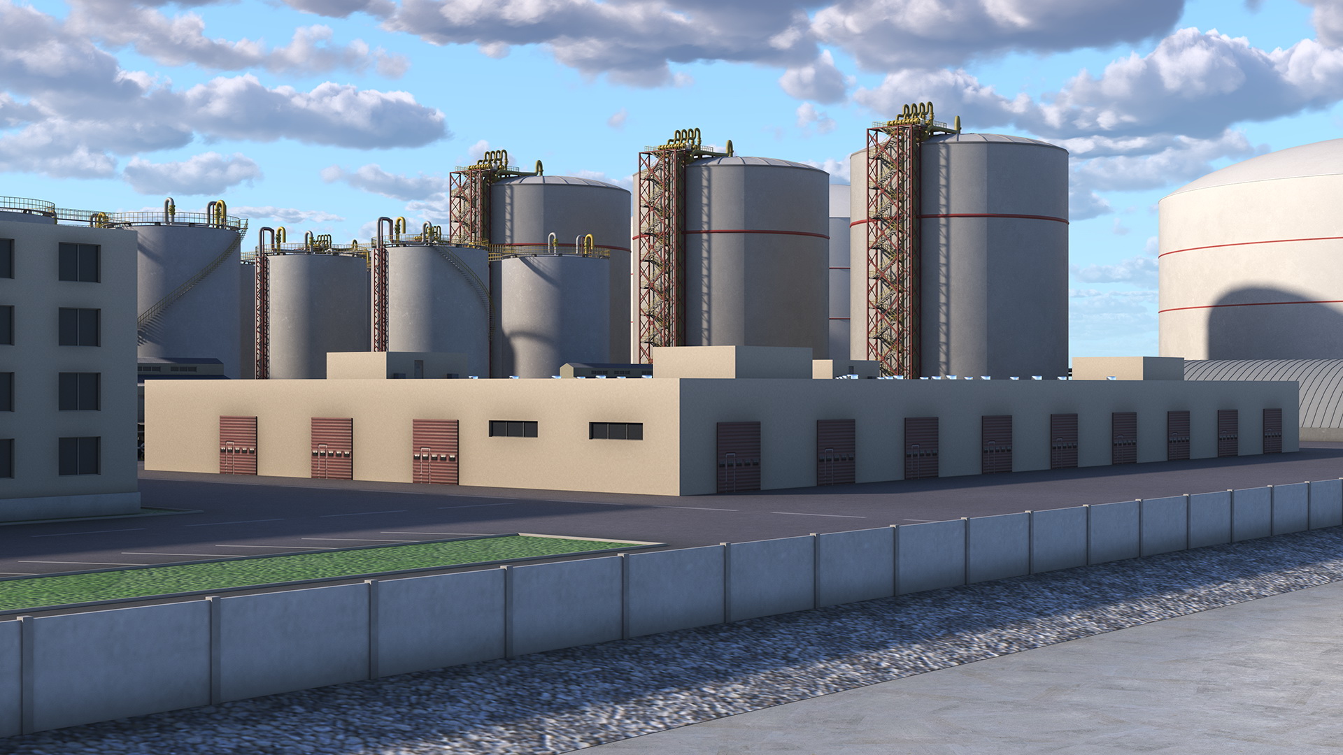 3D model Liquefied Natural Gas Terminal