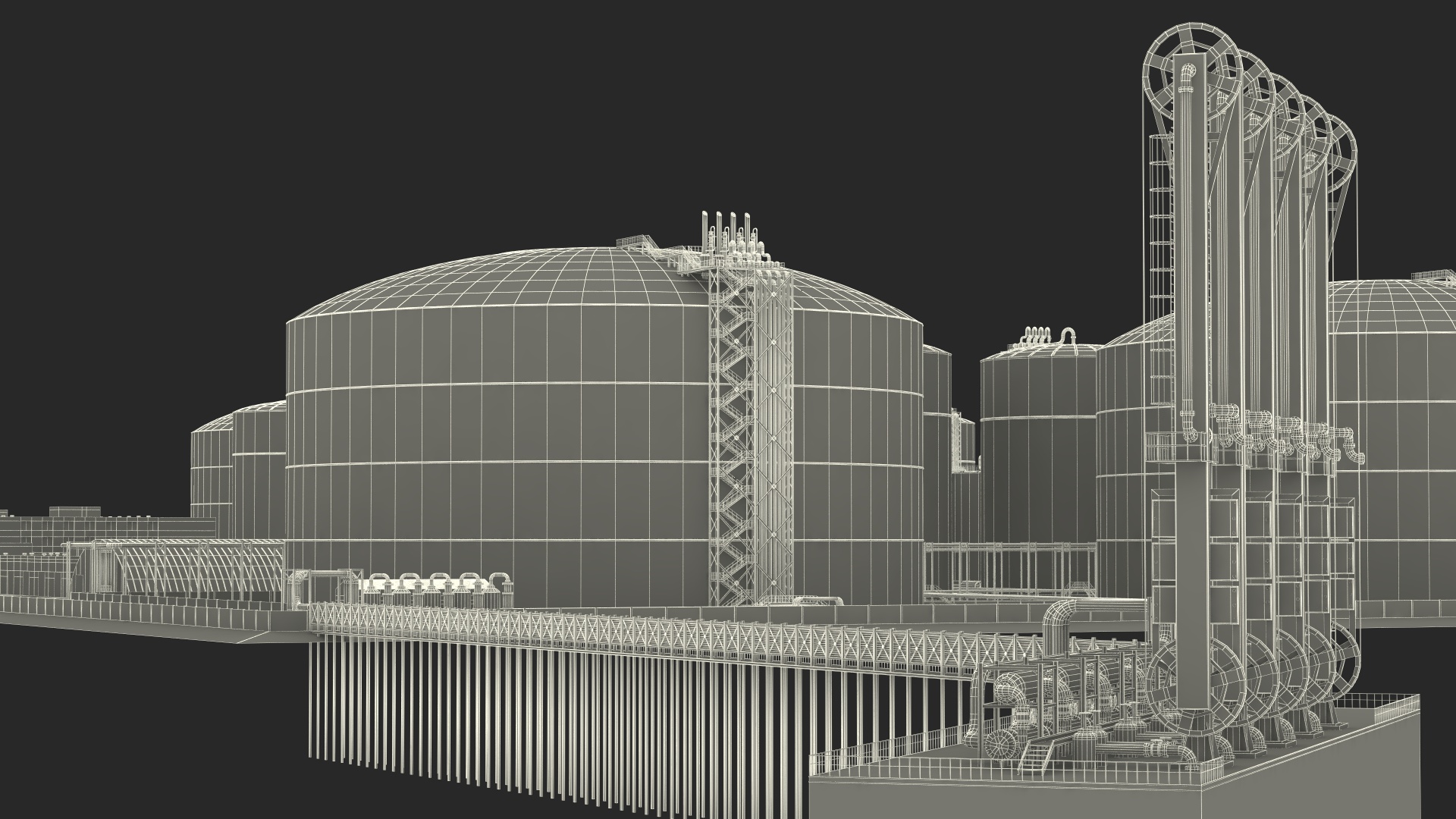 3D model Liquefied Natural Gas Terminal