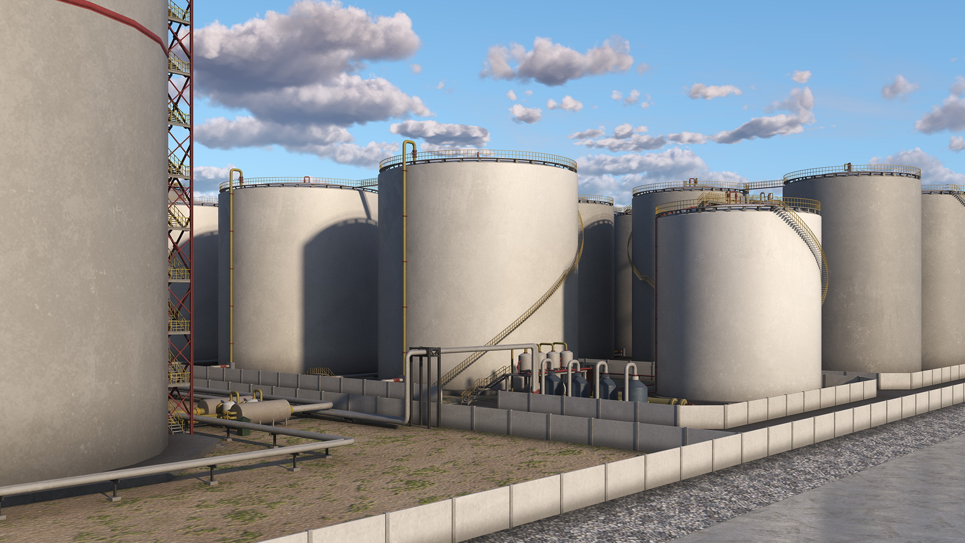 3D model Liquefied Natural Gas Terminal