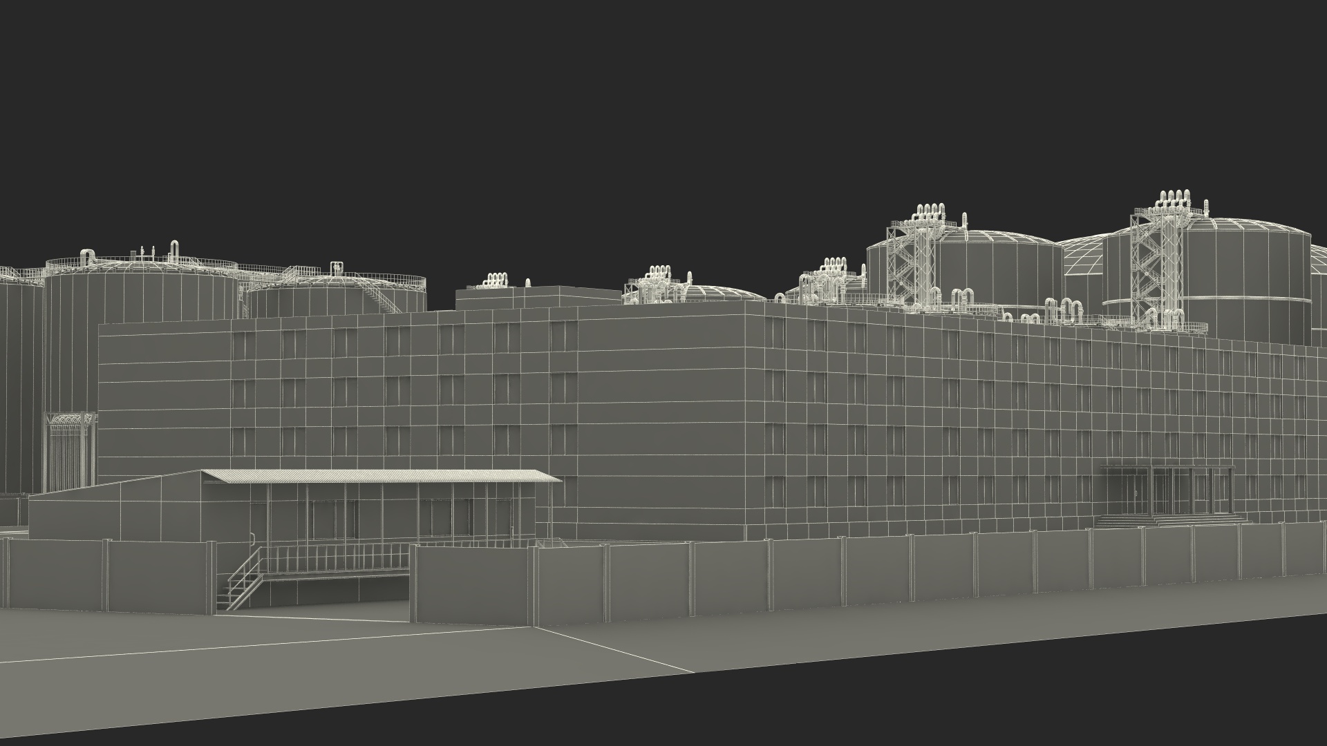 3D model Liquefied Natural Gas Terminal