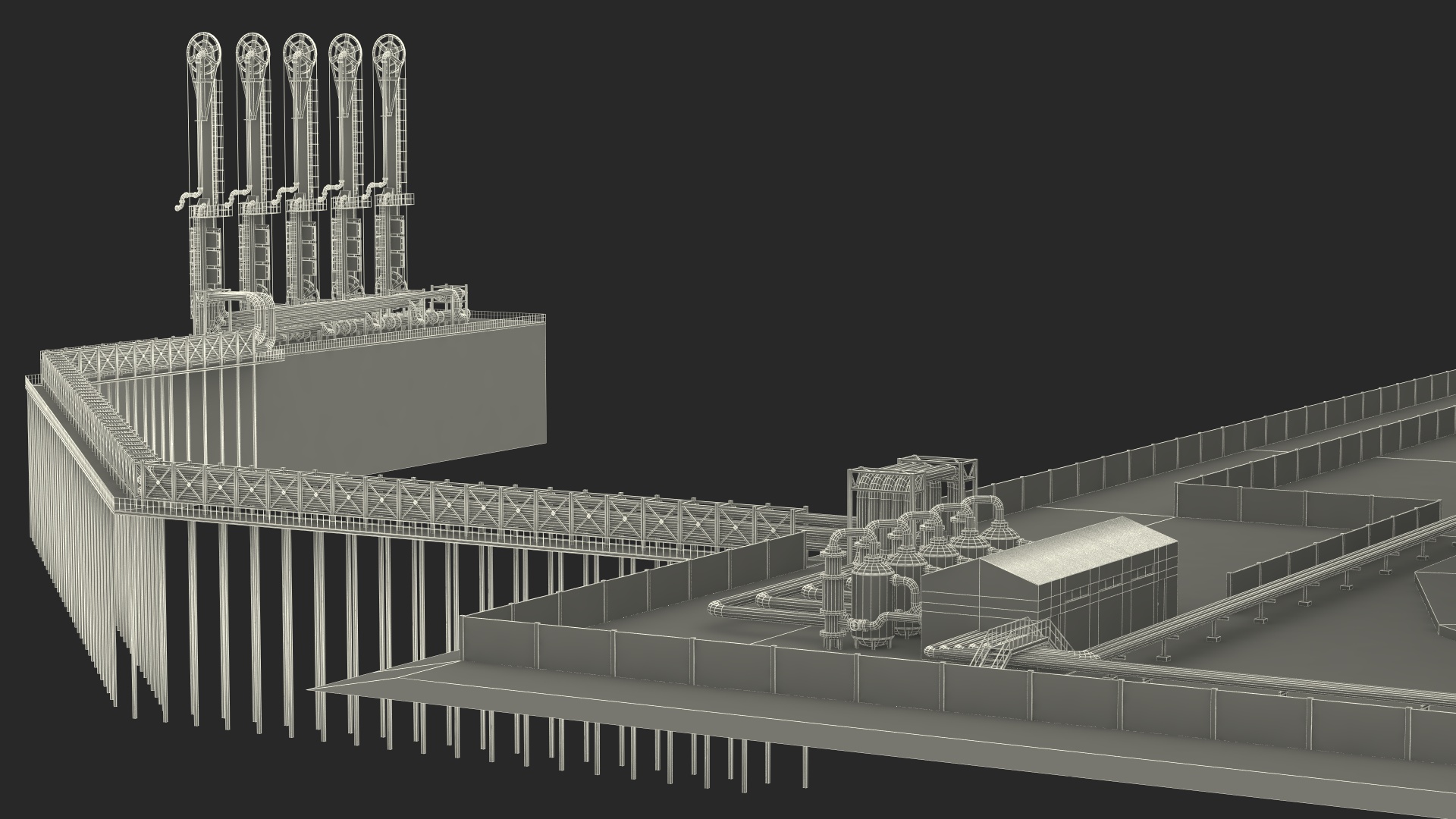 3D model Liquefied Natural Gas Terminal