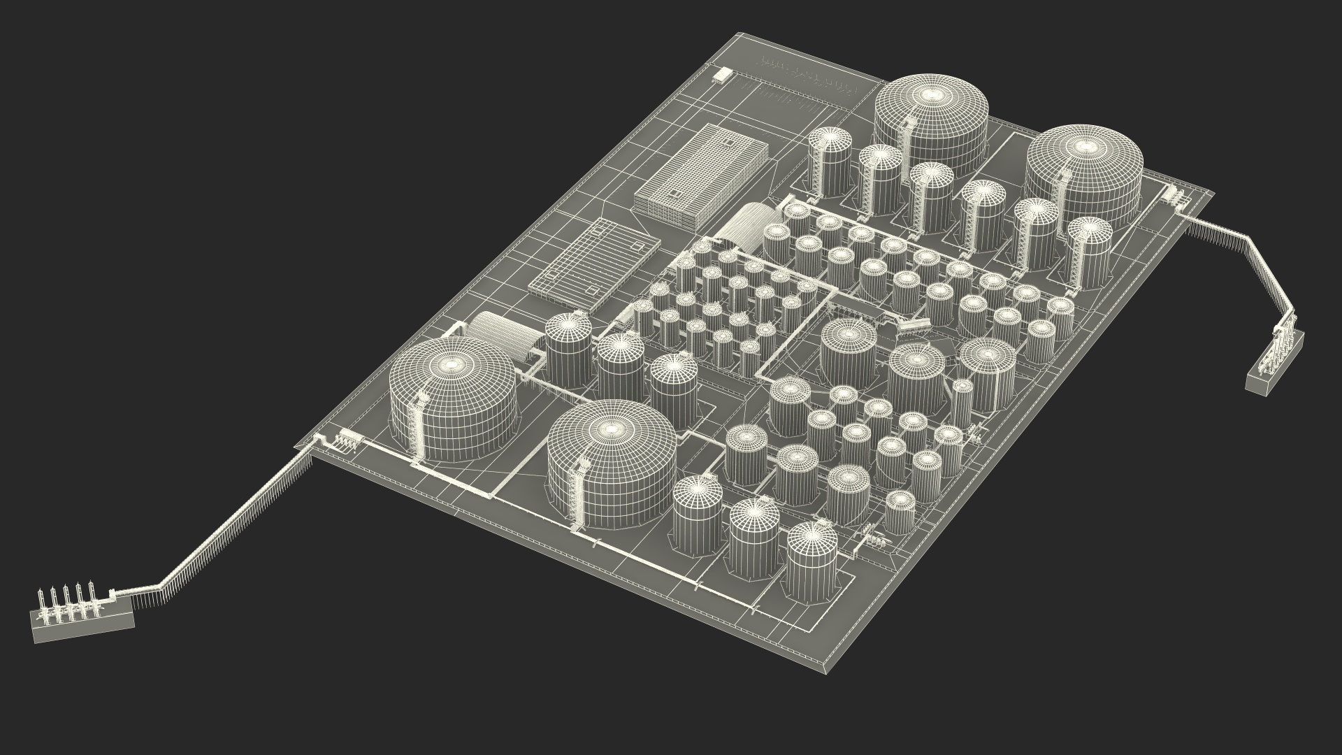 3D model Liquefied Natural Gas Terminal