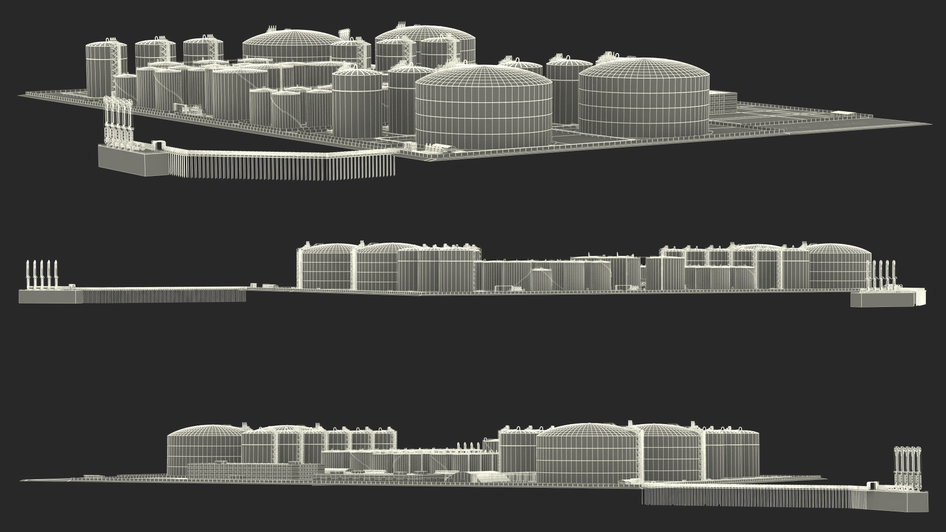 3D model Liquefied Natural Gas Terminal