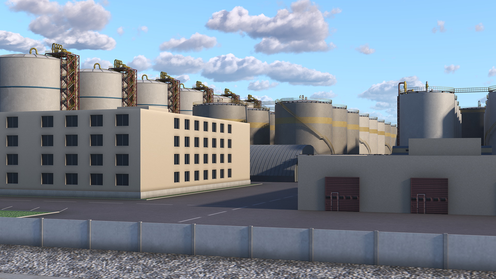 3D model Liquefied Natural Gas Terminal
