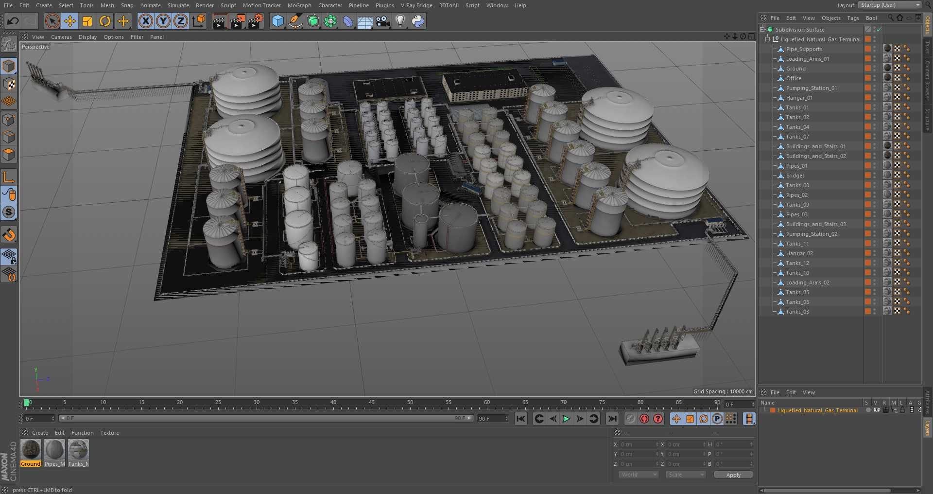 3D model Liquefied Natural Gas Terminal