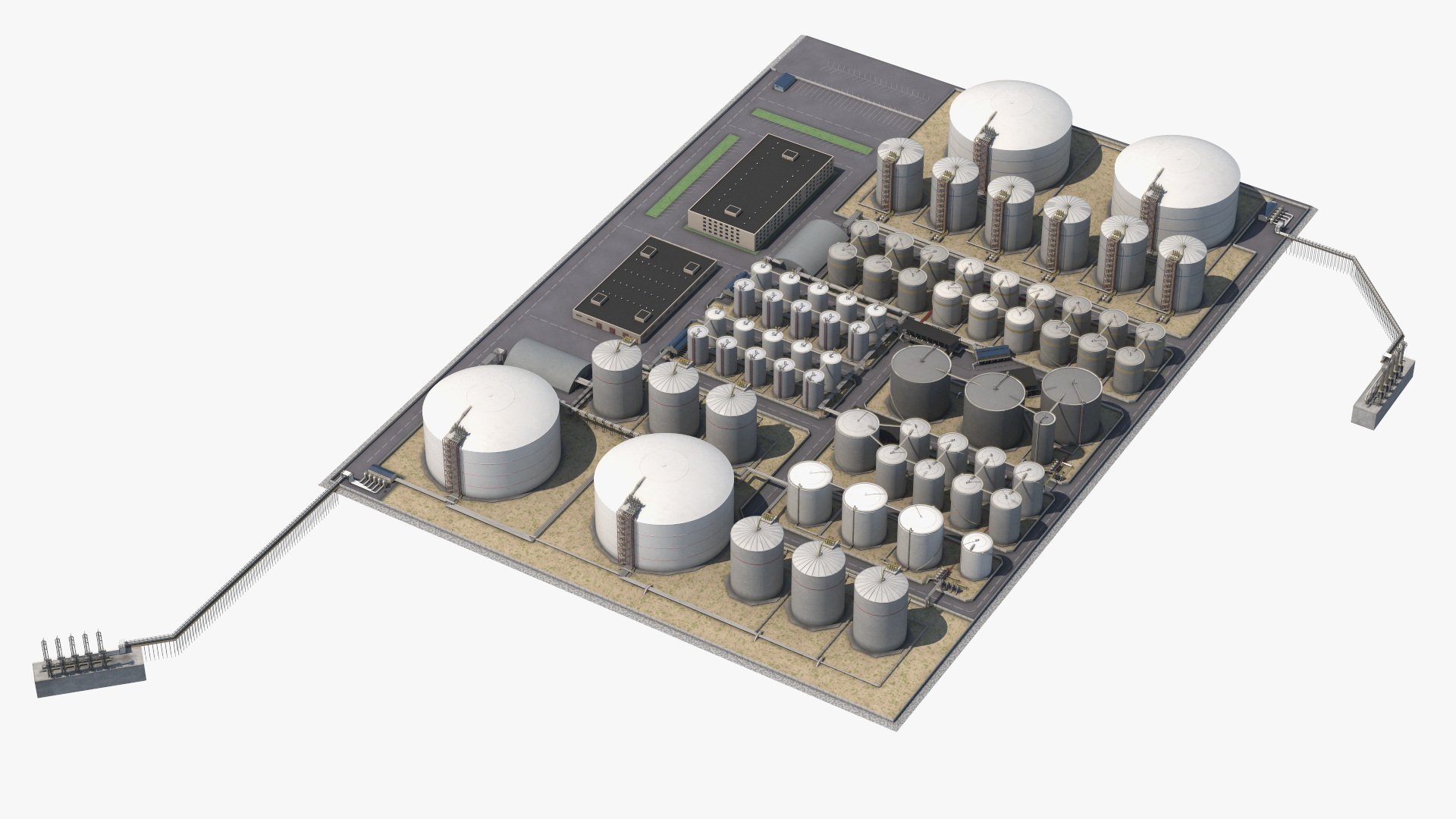3D model Liquefied Natural Gas Terminal
