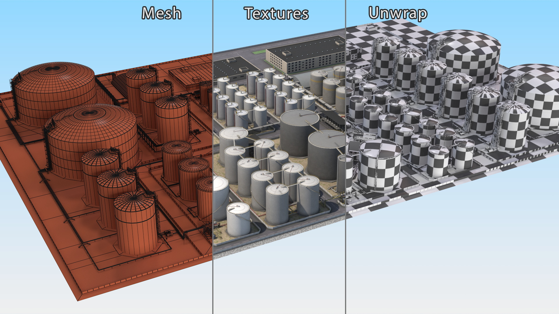 3D model Liquefied Natural Gas Terminal