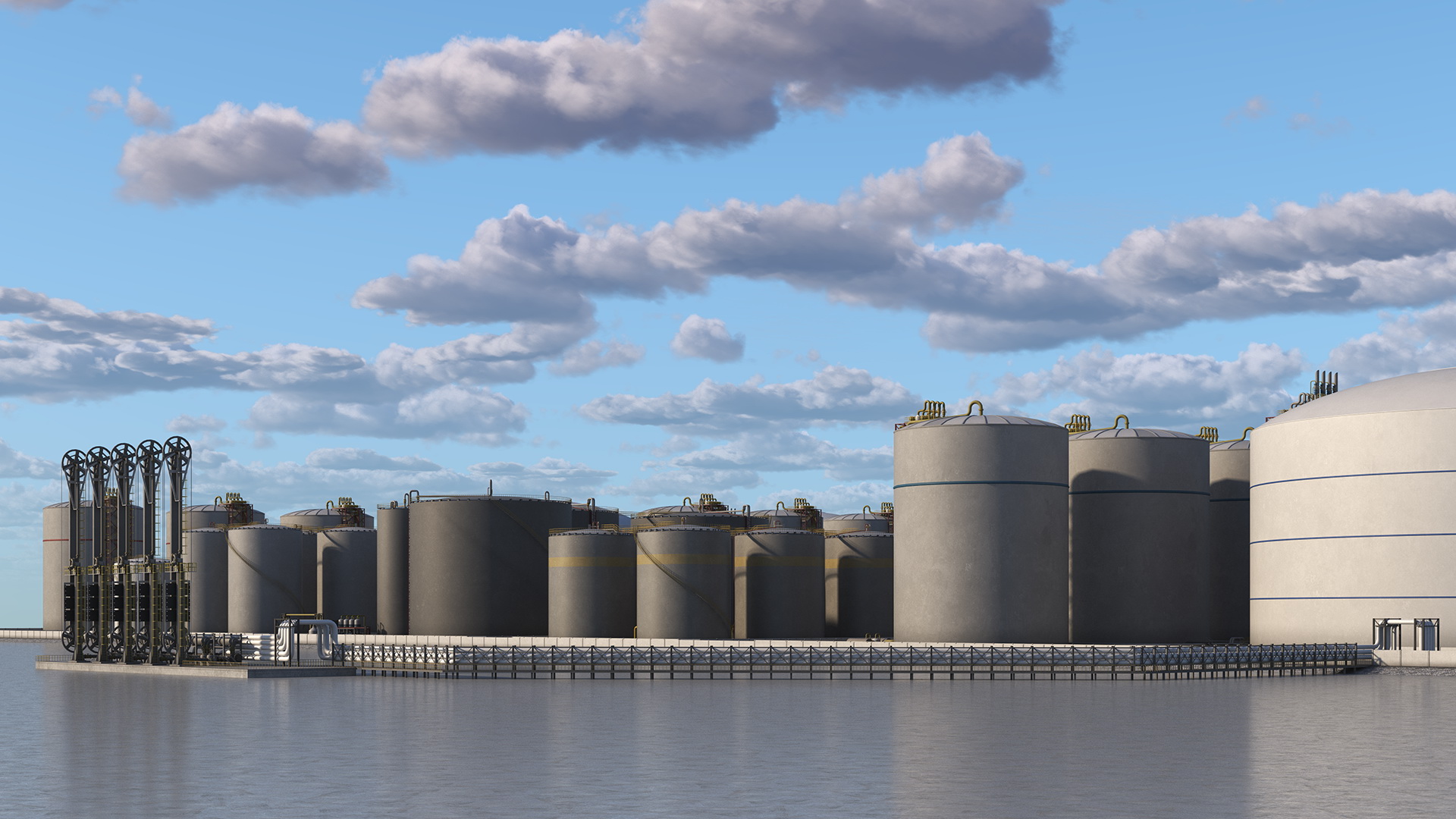 3D model Liquefied Natural Gas Terminal