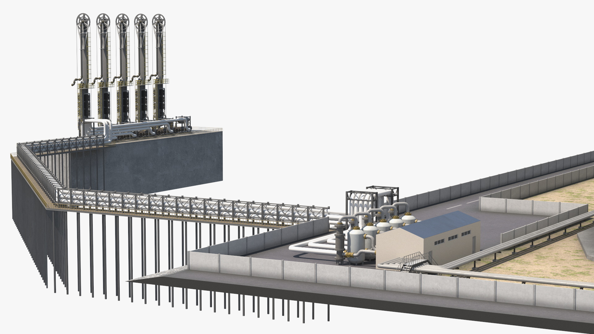 3D model Liquefied Natural Gas Terminal