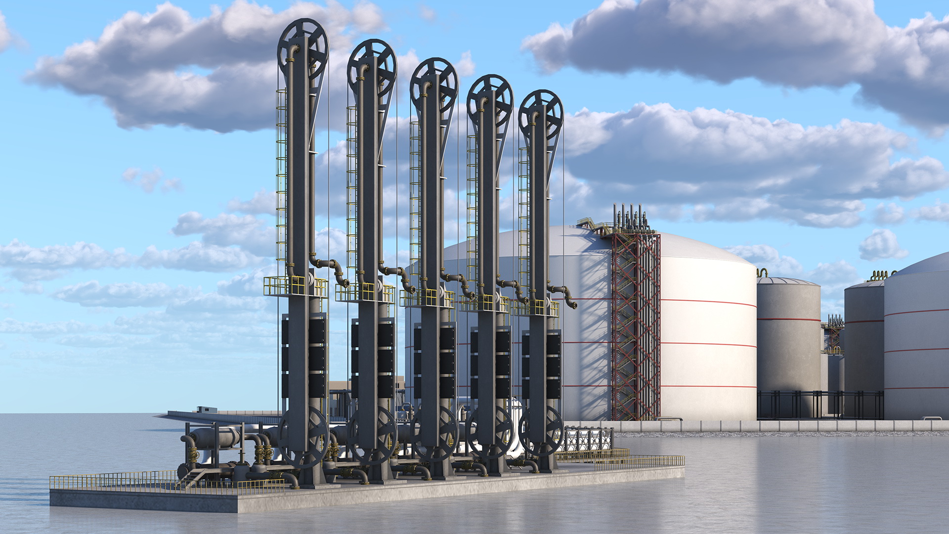 3D model Liquefied Natural Gas Terminal