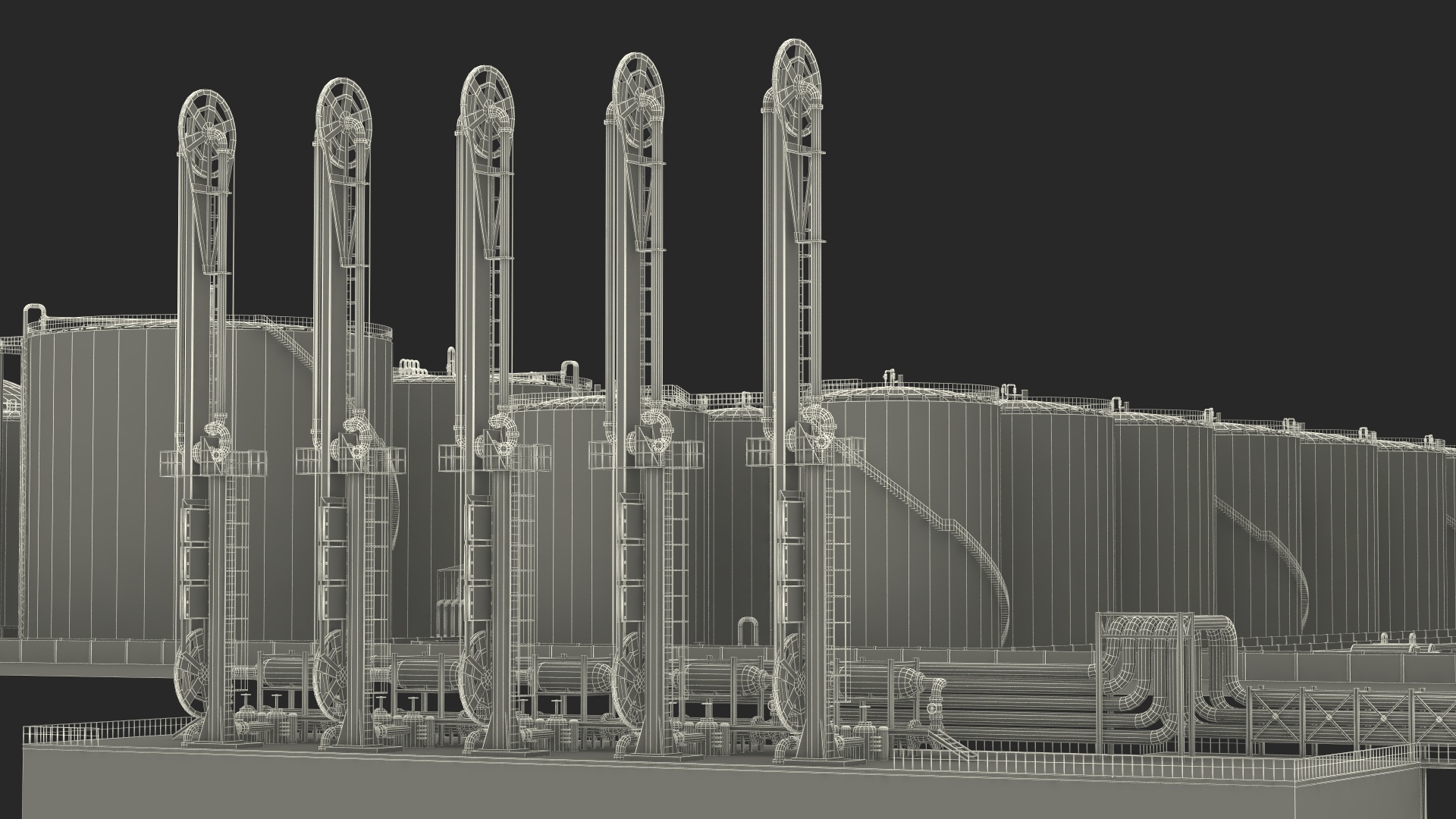 3D model Liquefied Natural Gas Terminal