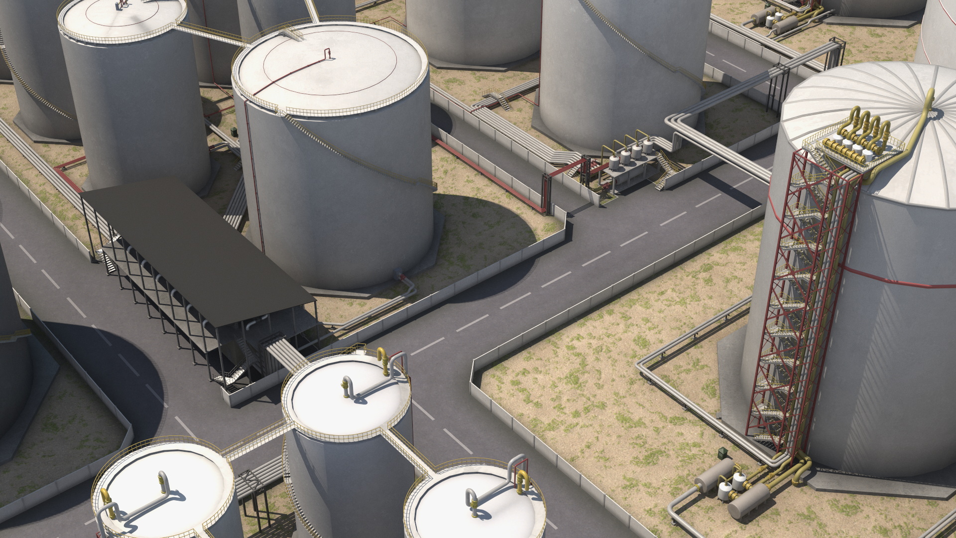 3D model Liquefied Natural Gas Terminal