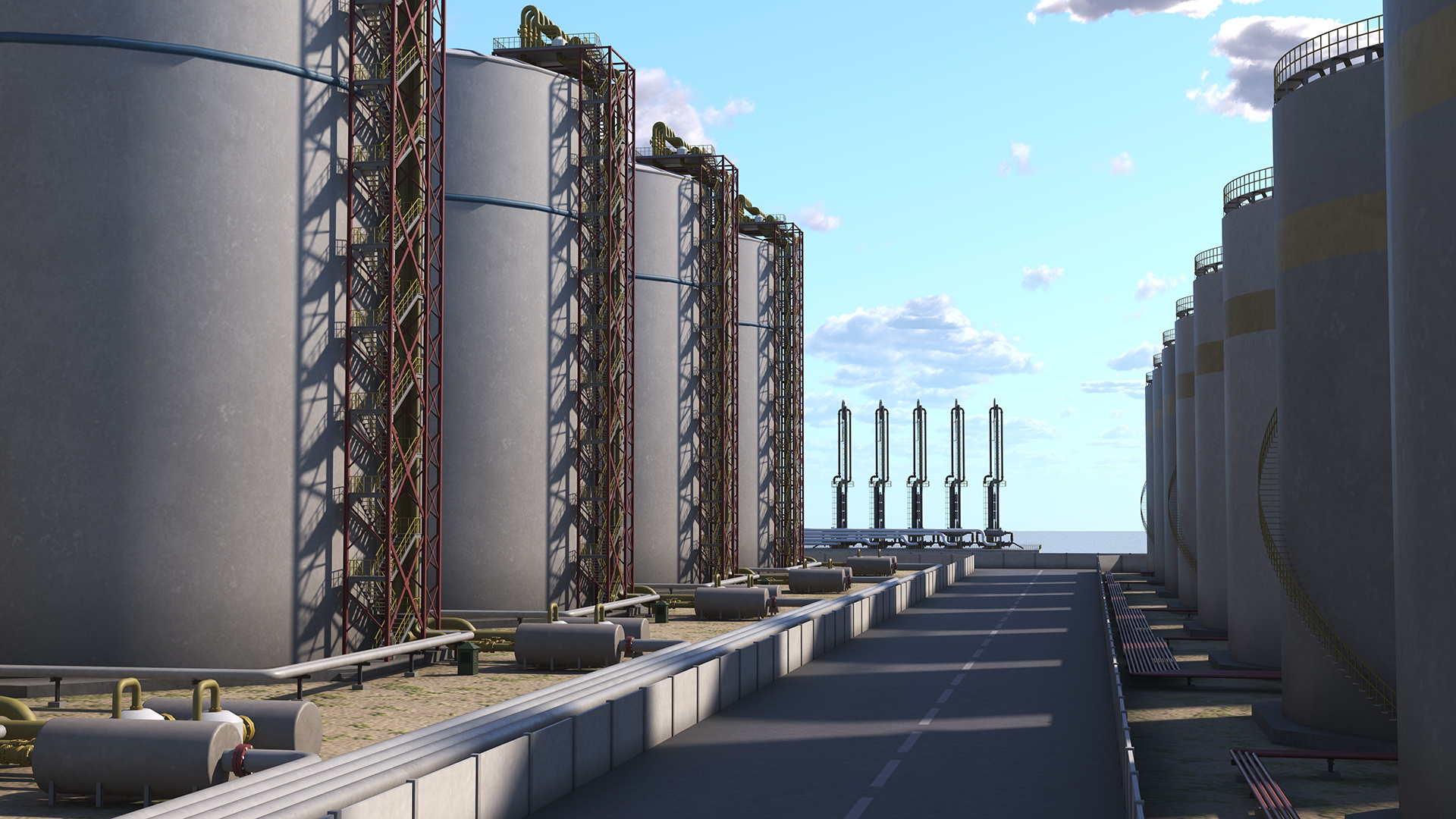 3D model Liquefied Natural Gas Terminal