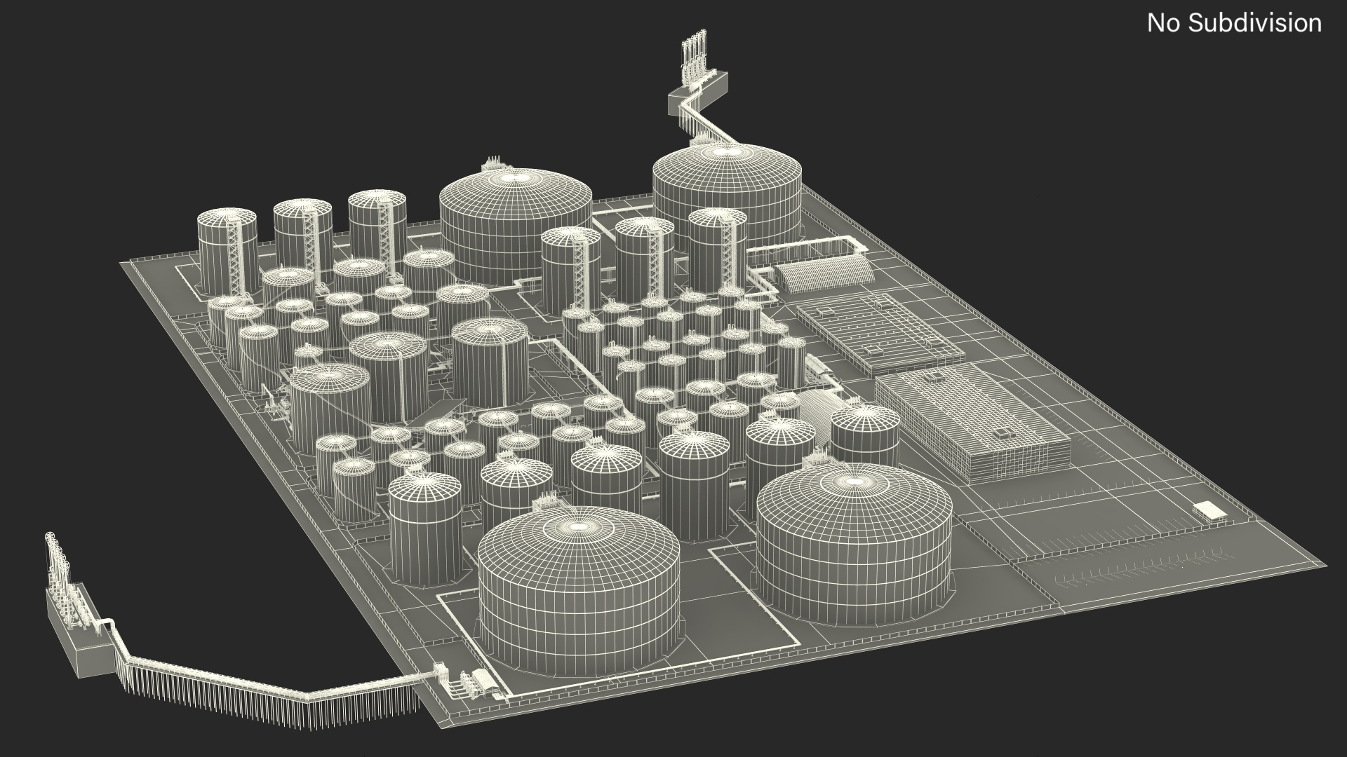 3D model Liquefied Natural Gas Terminal