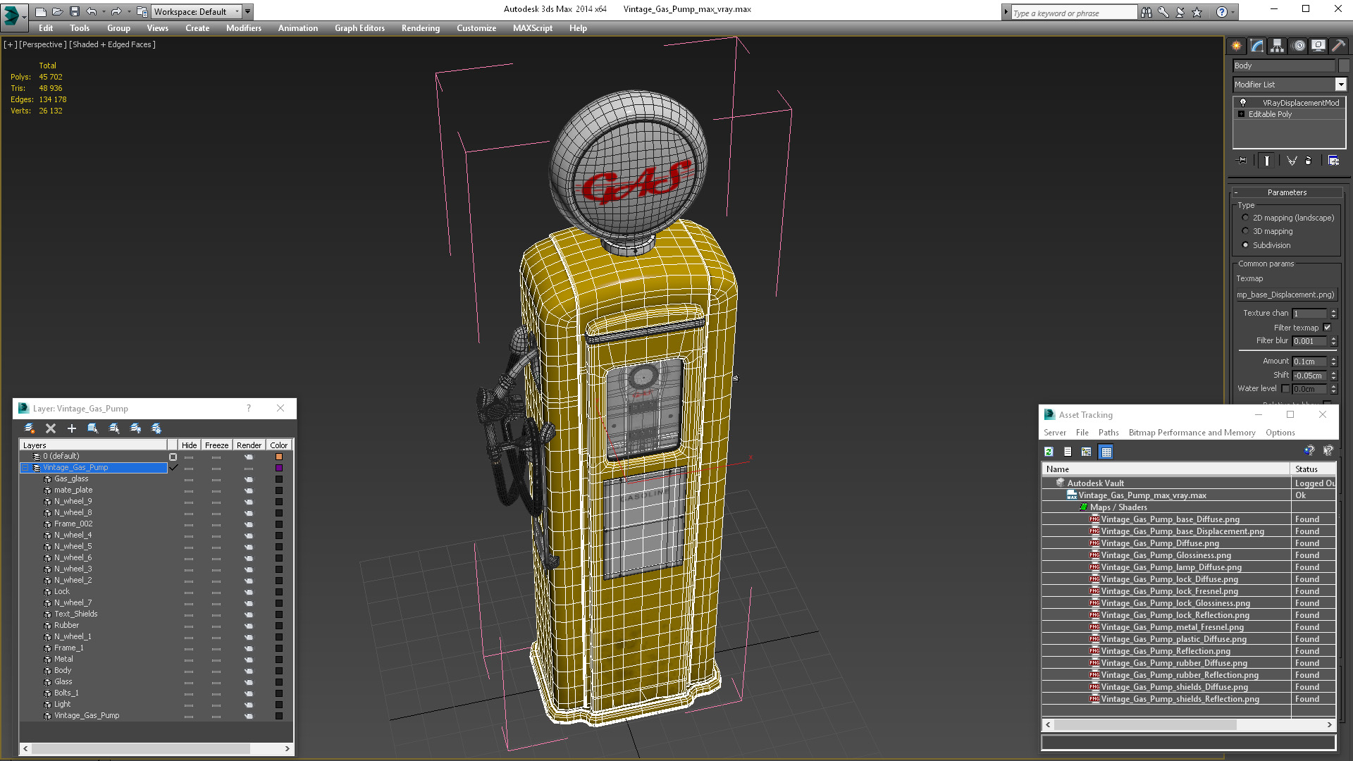 3D Vintage Gas Pump