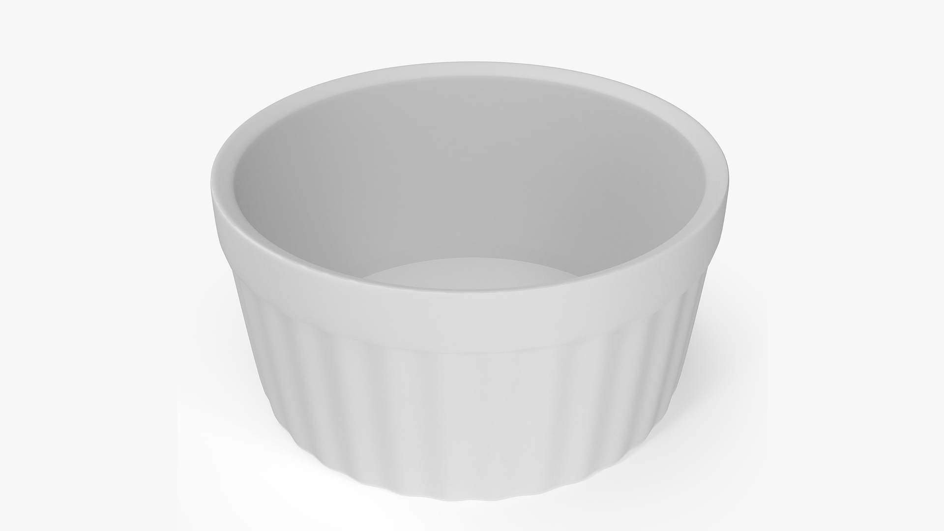 3D White Ceramic Dip Bowl For Sauces model