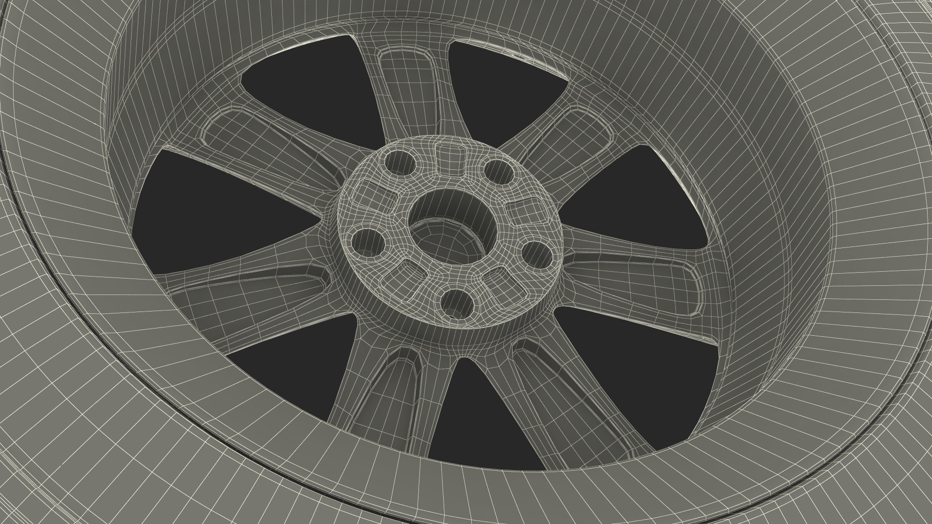 Car Wheel Rim Carrying Tire 3D
