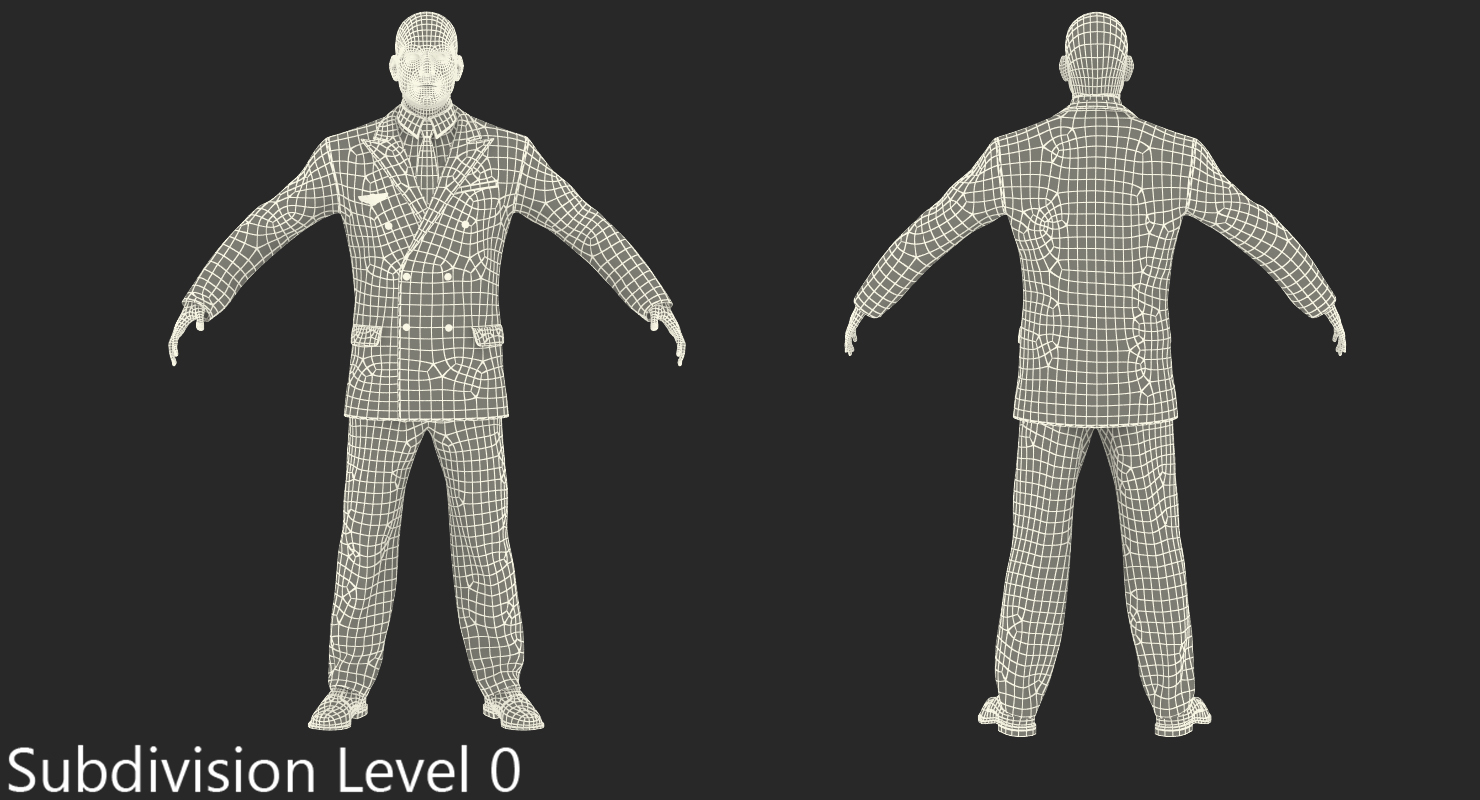Airline Pilot with Fur Rigged 3D model