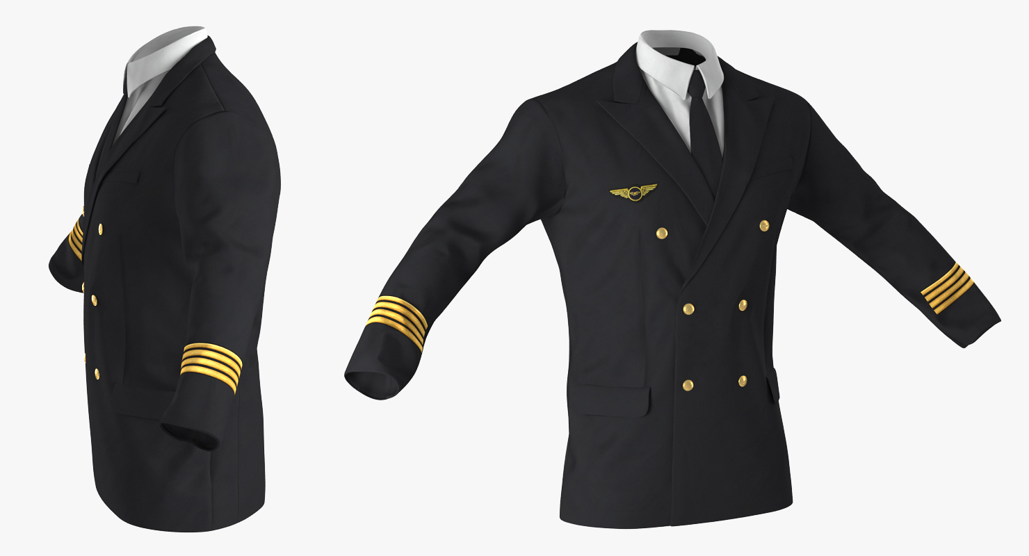 Airline Pilot with Fur Rigged 3D model