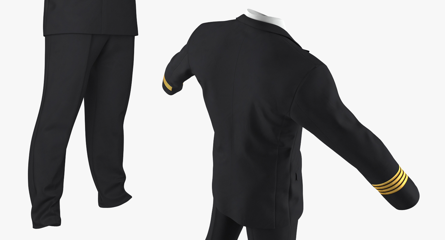 Airline Pilot with Fur Rigged 3D model