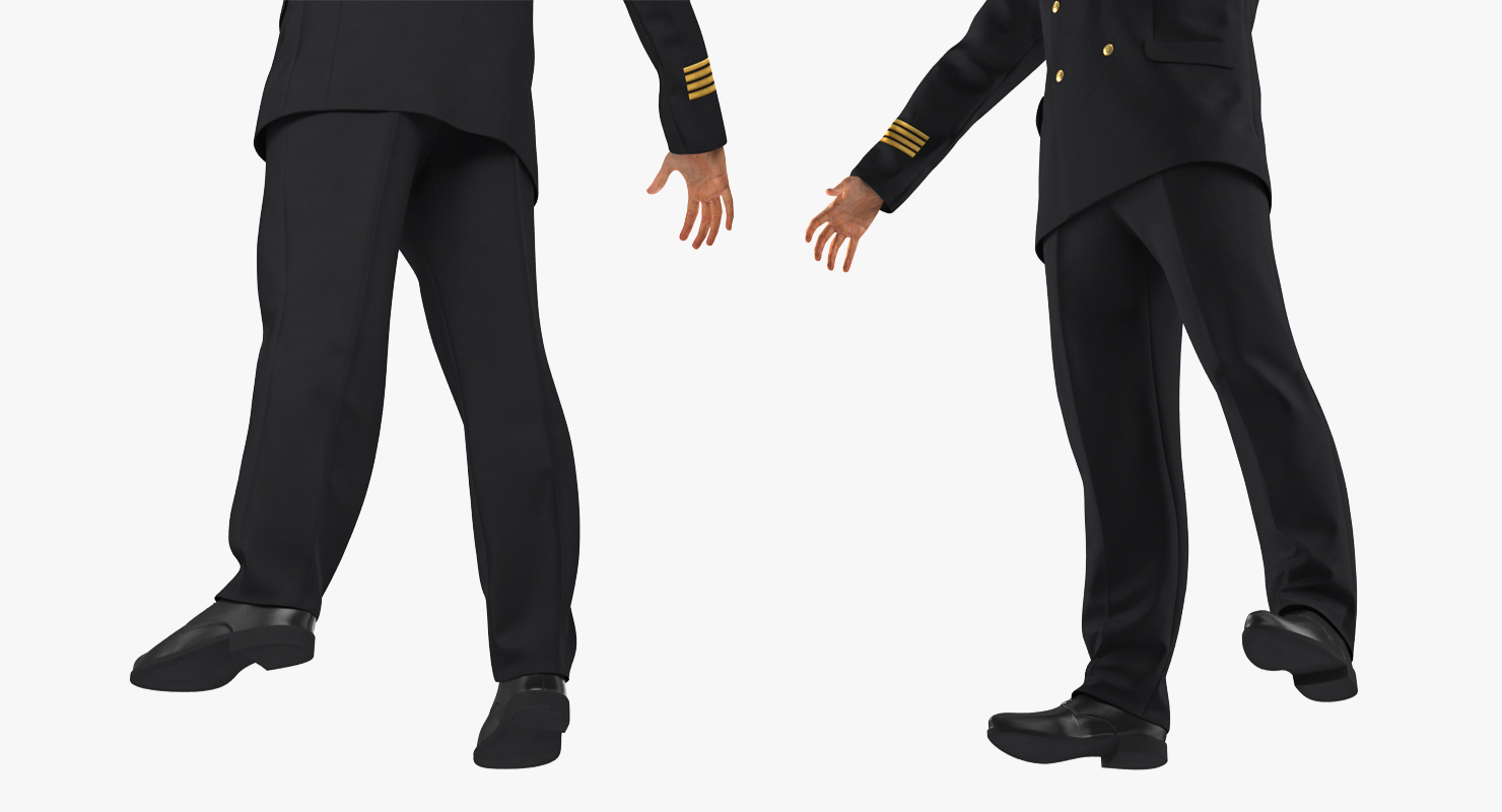 Airline Pilot with Fur Rigged 3D model