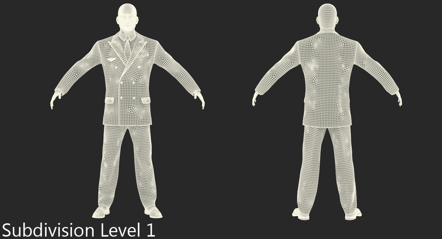 Airline Pilot with Fur Rigged 3D model