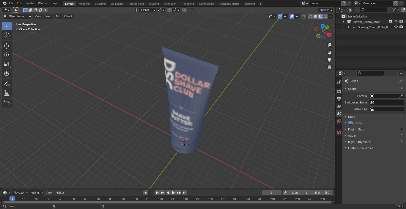 3D model Shaving Cream Dollar
