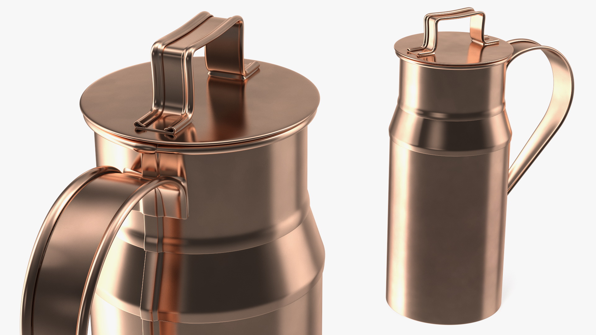 3D Vintage Copper Milk Can model