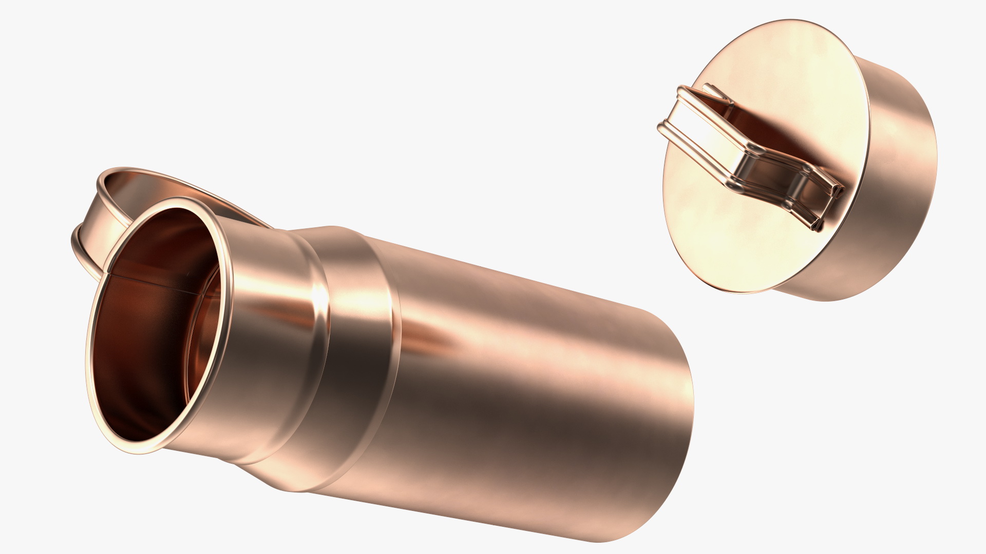 3D Vintage Copper Milk Can model