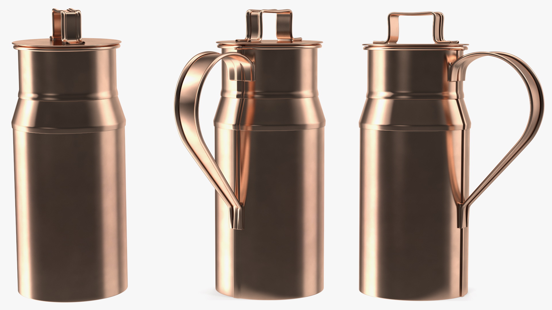 3D Vintage Copper Milk Can model
